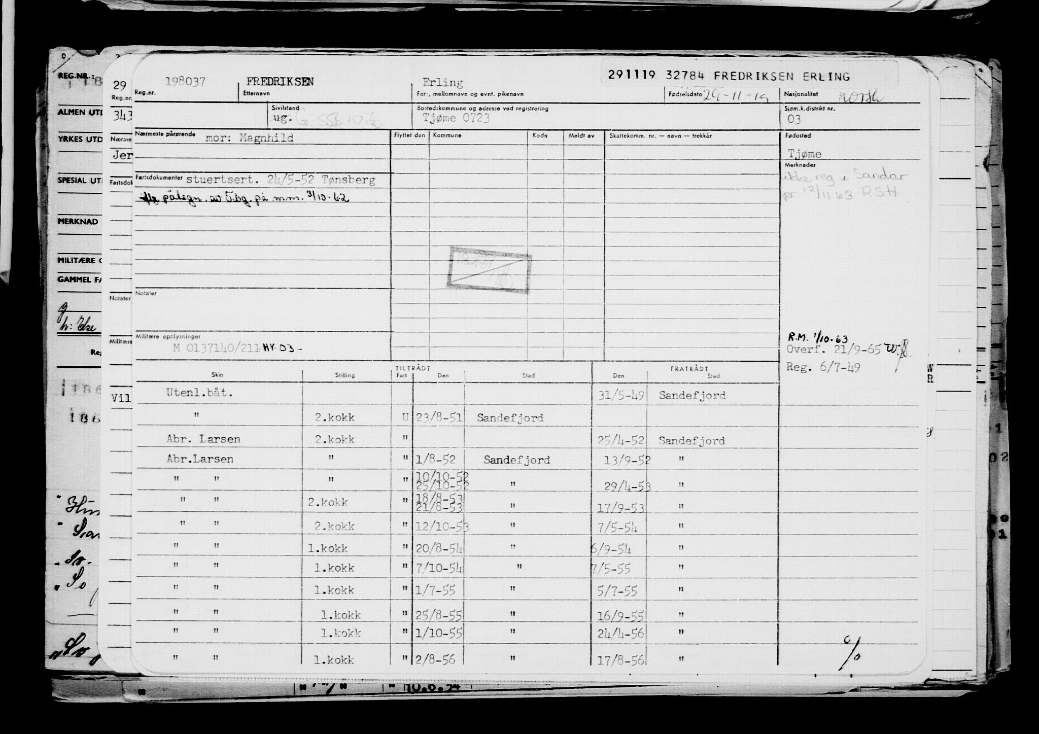 Direktoratet for sjømenn, AV/RA-S-3545/G/Gb/L0174: Hovedkort, 1919, s. 218