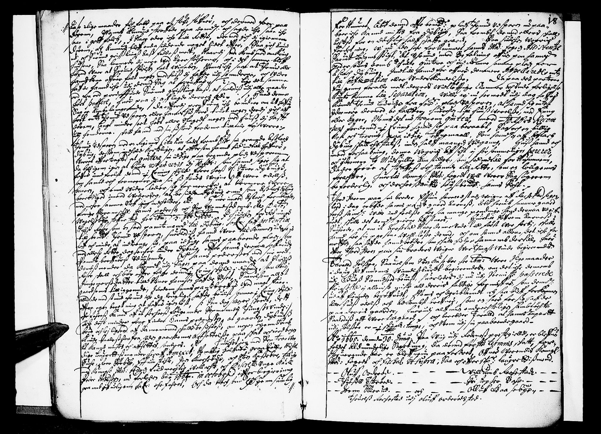 Idd og Marker sorenskriveri, SAO/A-10283/F/Fb/L0009: Tingbok, 1665-1666, s. 17b-18a