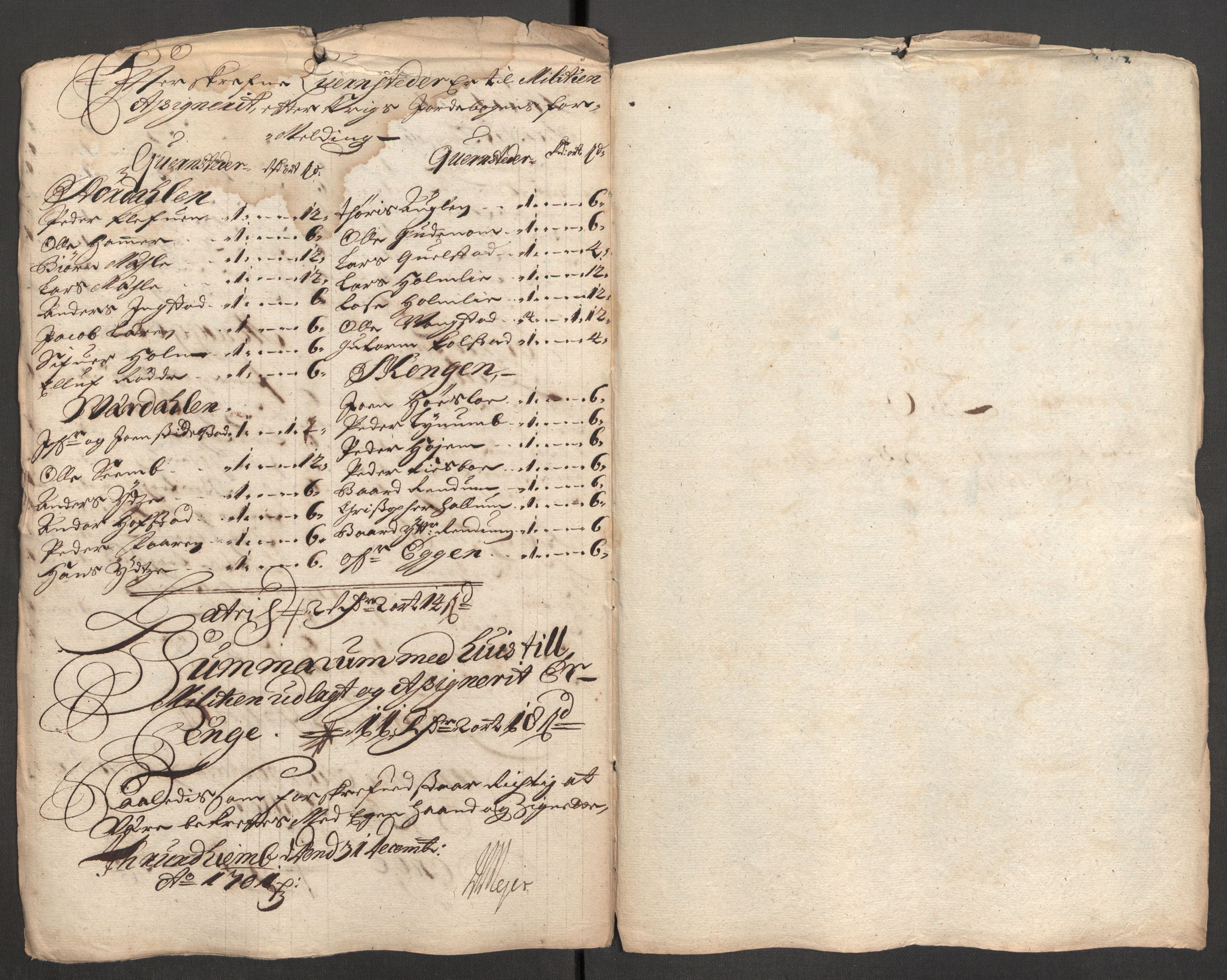 Rentekammeret inntil 1814, Reviderte regnskaper, Fogderegnskap, RA/EA-4092/R62/L4193: Fogderegnskap Stjørdal og Verdal, 1701-1702, s. 102