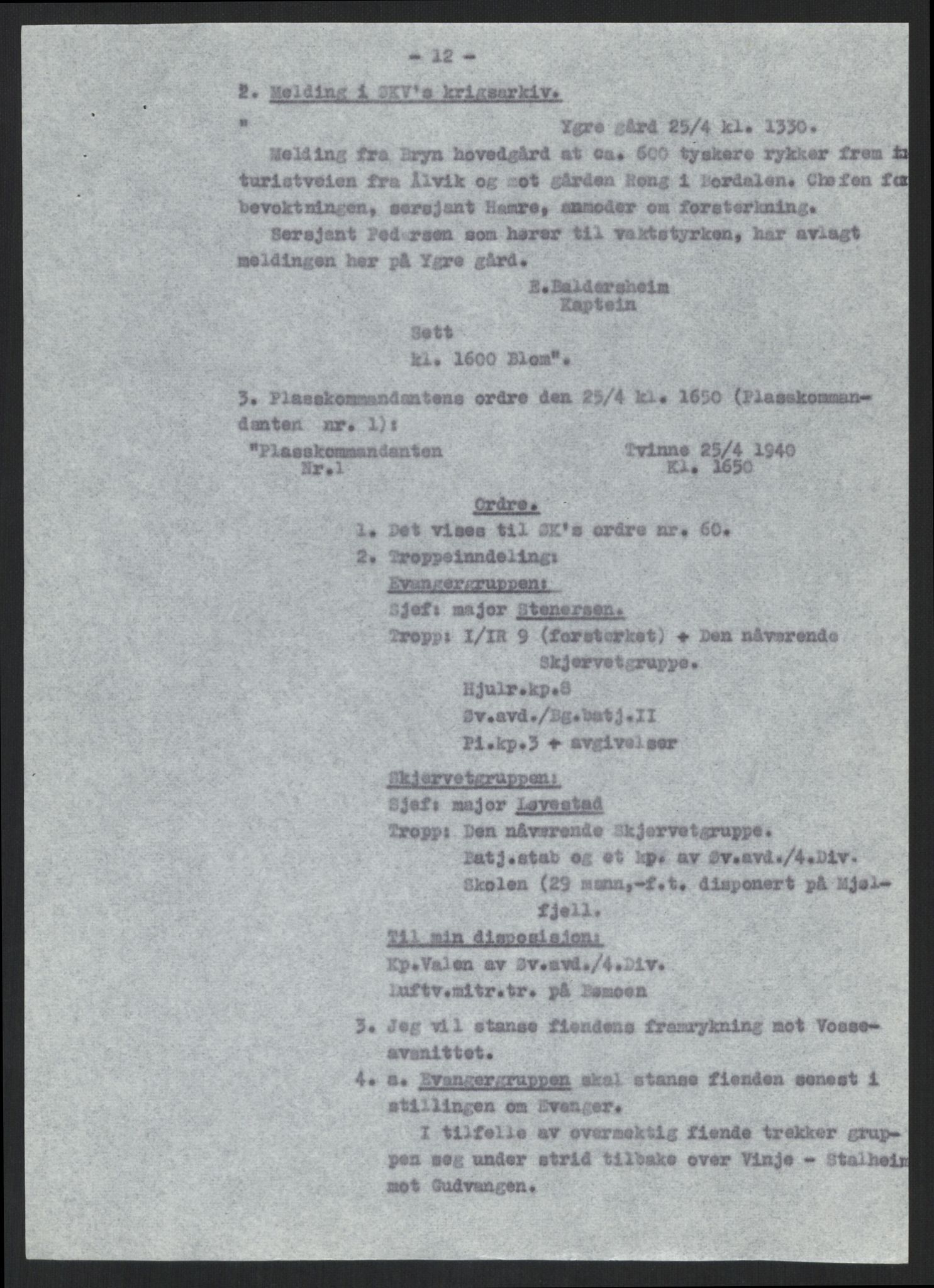 Forsvaret, Forsvarets krigshistoriske avdeling, AV/RA-RAFA-2017/Y/Yb/L0100: II-C-11-401-402  -  4. Divisjon., 1940-1962, s. 278