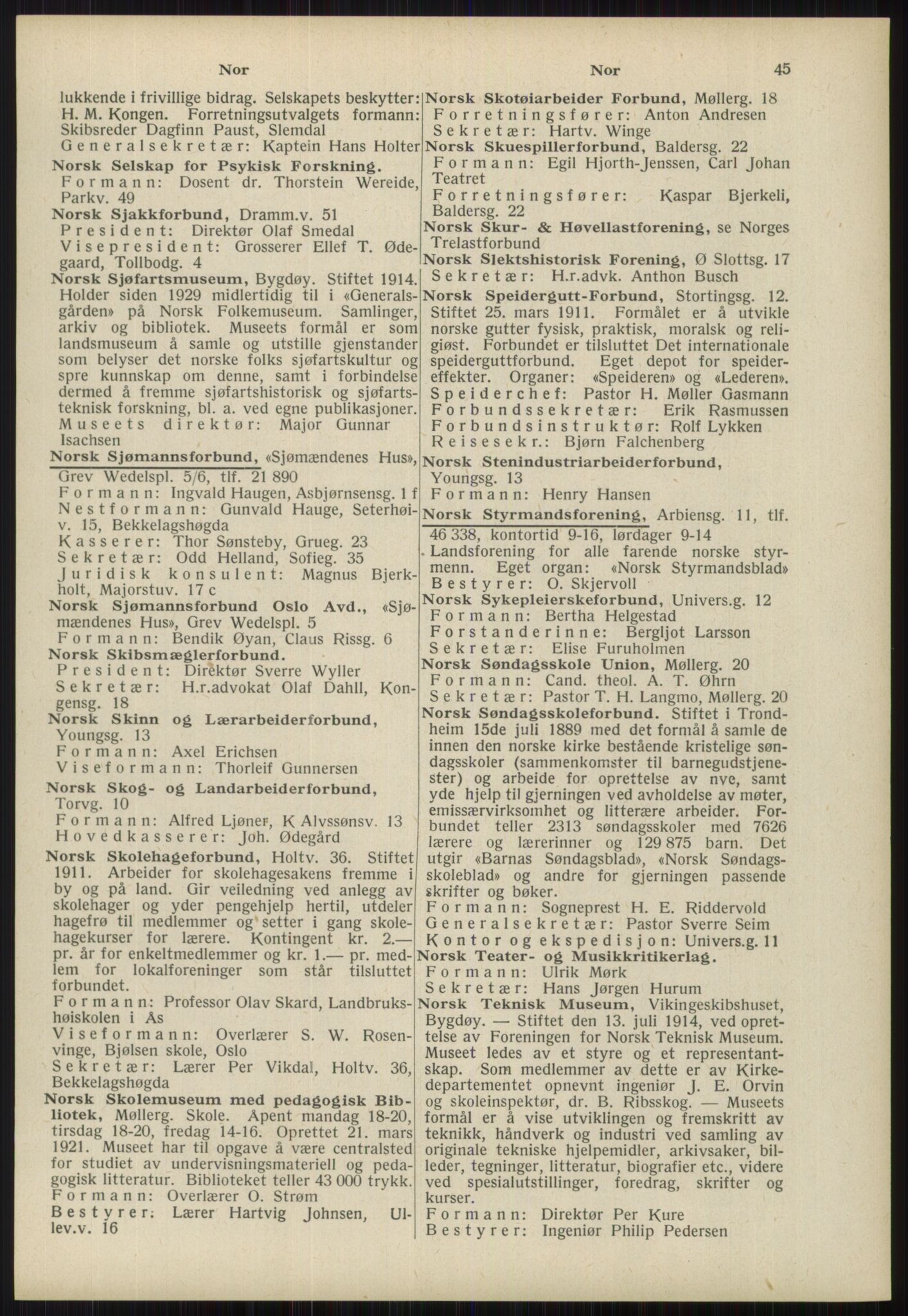 Kristiania/Oslo adressebok, PUBL/-, 1939, s. 45