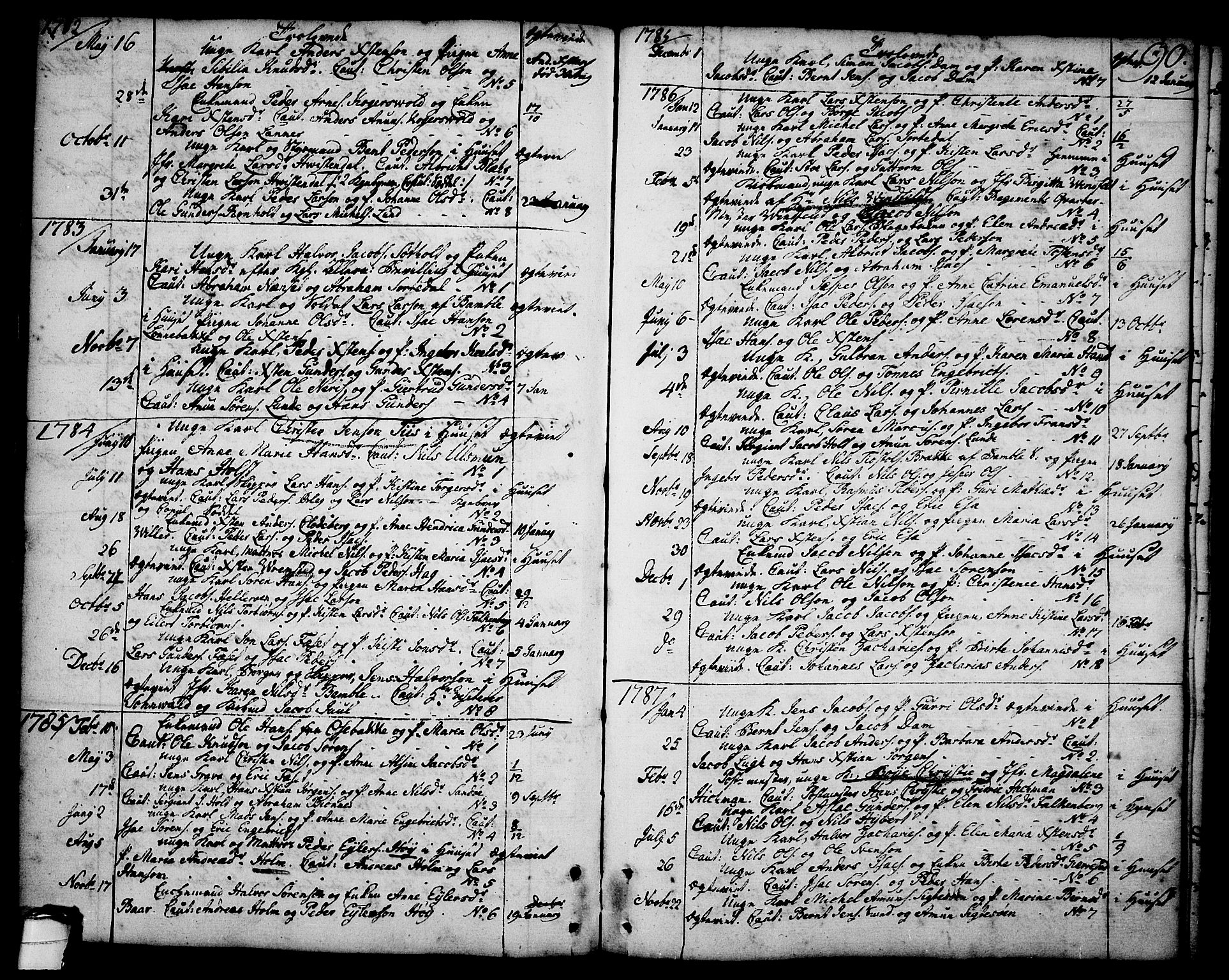 Brevik kirkebøker, AV/SAKO-A-255/F/Fa/L0003: Ministerialbok nr. 3, 1764-1814, s. 90
