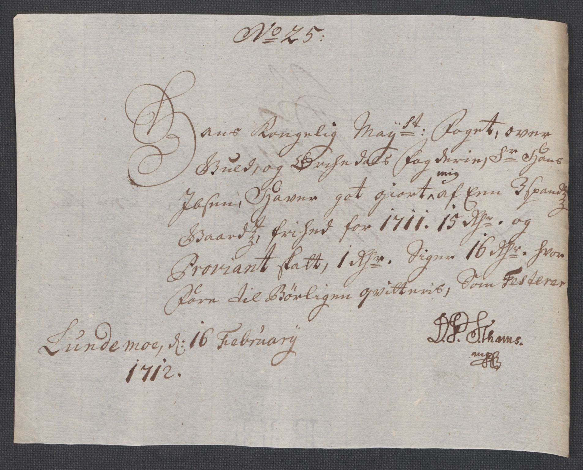 Rentekammeret inntil 1814, Reviderte regnskaper, Fogderegnskap, AV/RA-EA-4092/R60/L3962: Fogderegnskap Orkdal og Gauldal, 1711, s. 313