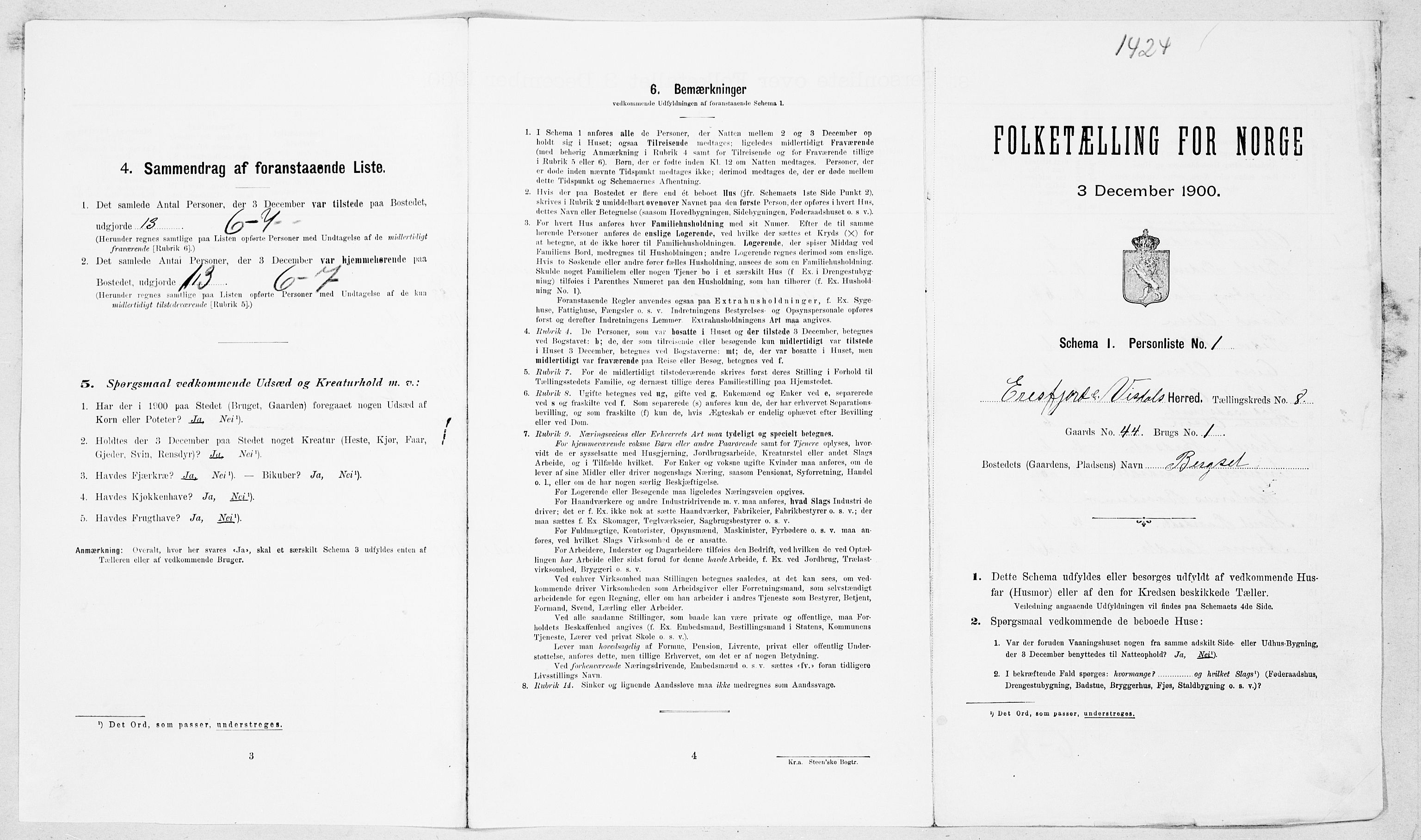 SAT, Folketelling 1900 for 1542 Eresfjord og Vistdal herred, 1900, s. 562