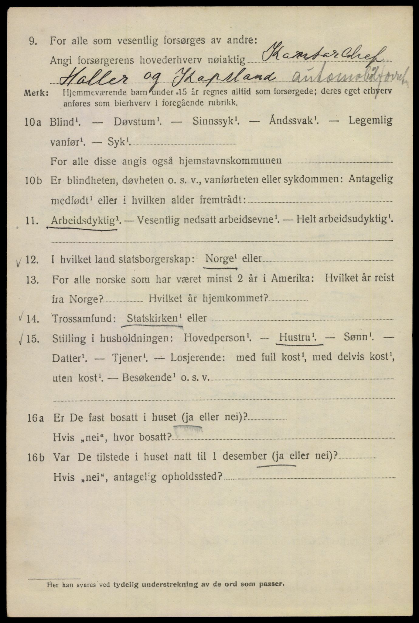 SAO, Folketelling 1920 for 0301 Kristiania kjøpstad, 1920, s. 233152