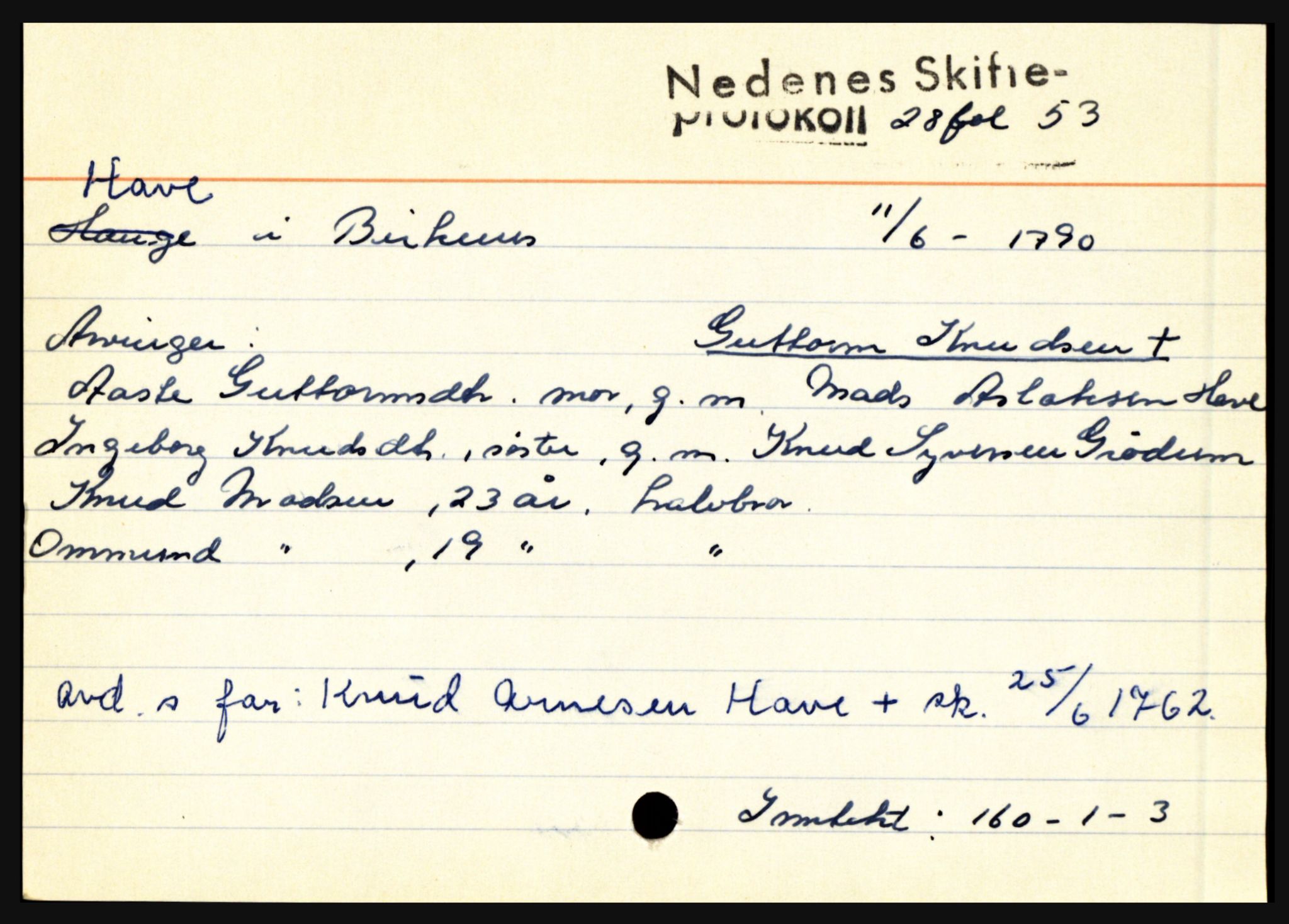 Nedenes sorenskriveri før 1824, AV/SAK-1221-0007/H, s. 11459