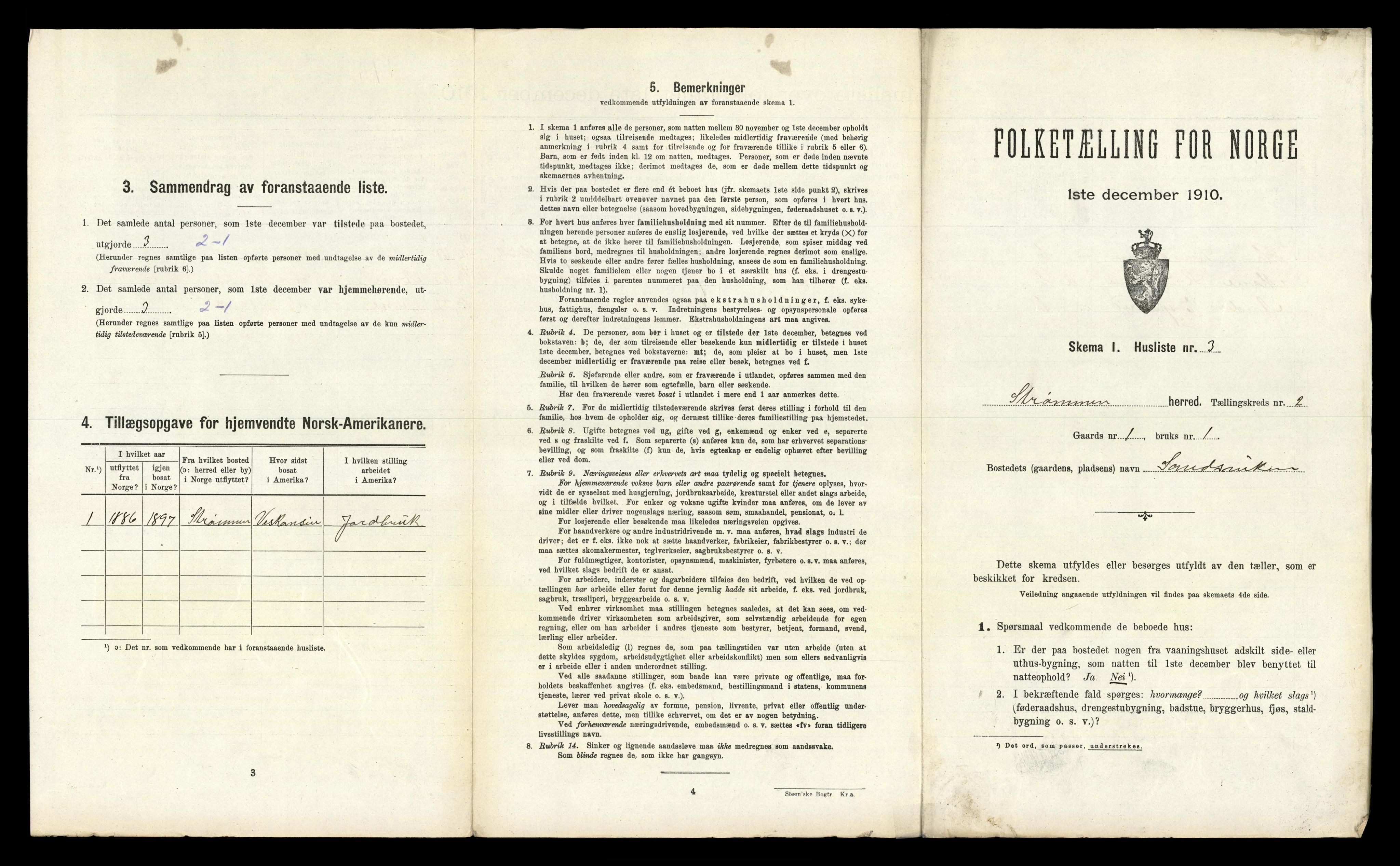 RA, Folketelling 1910 for 0711 Strømm herred, 1910, s. 132