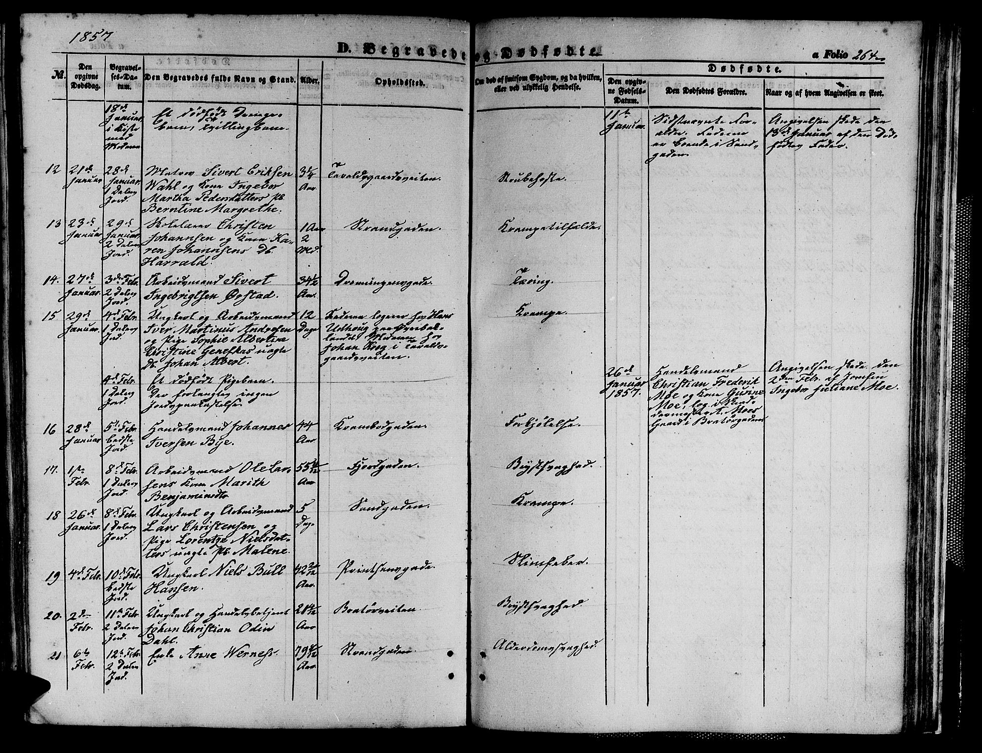 Ministerialprotokoller, klokkerbøker og fødselsregistre - Sør-Trøndelag, SAT/A-1456/602/L0138: Klokkerbok nr. 602C06, 1853-1858, s. 264