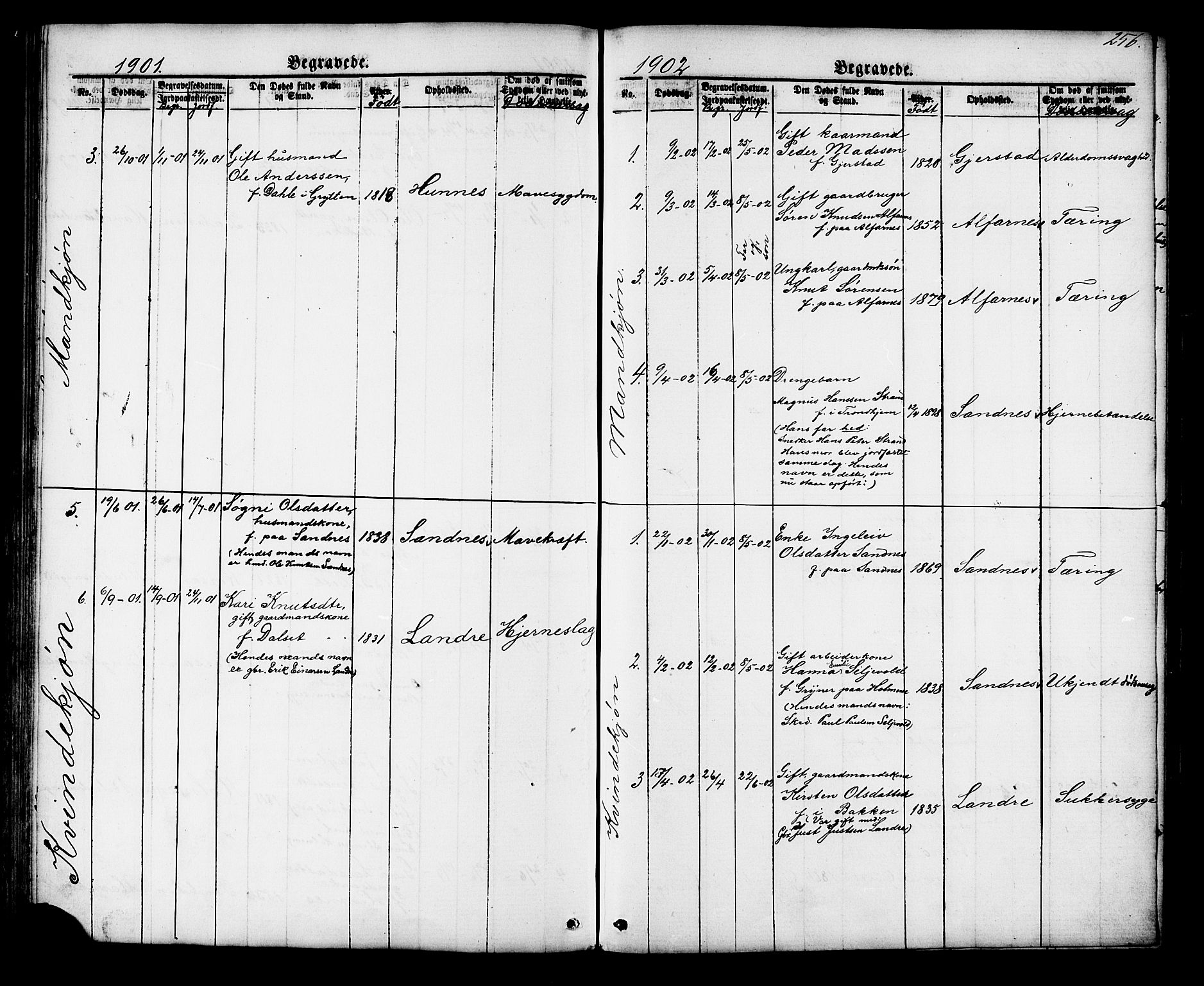 Ministerialprotokoller, klokkerbøker og fødselsregistre - Møre og Romsdal, SAT/A-1454/548/L0614: Klokkerbok nr. 548C02, 1867-1917, s. 256
