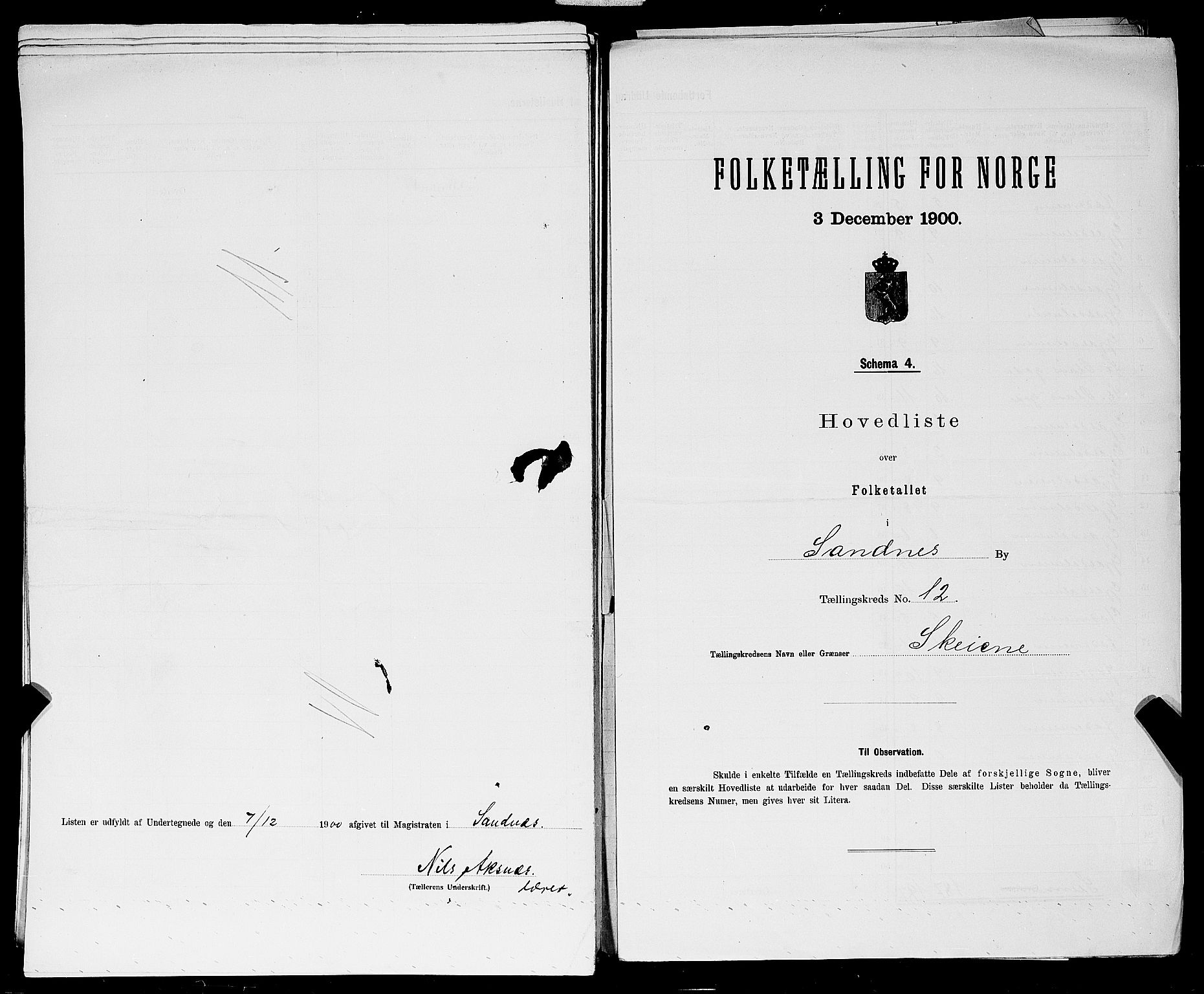 SAST, Folketelling 1900 for 1102 Sandnes ladested, 1900, s. 39