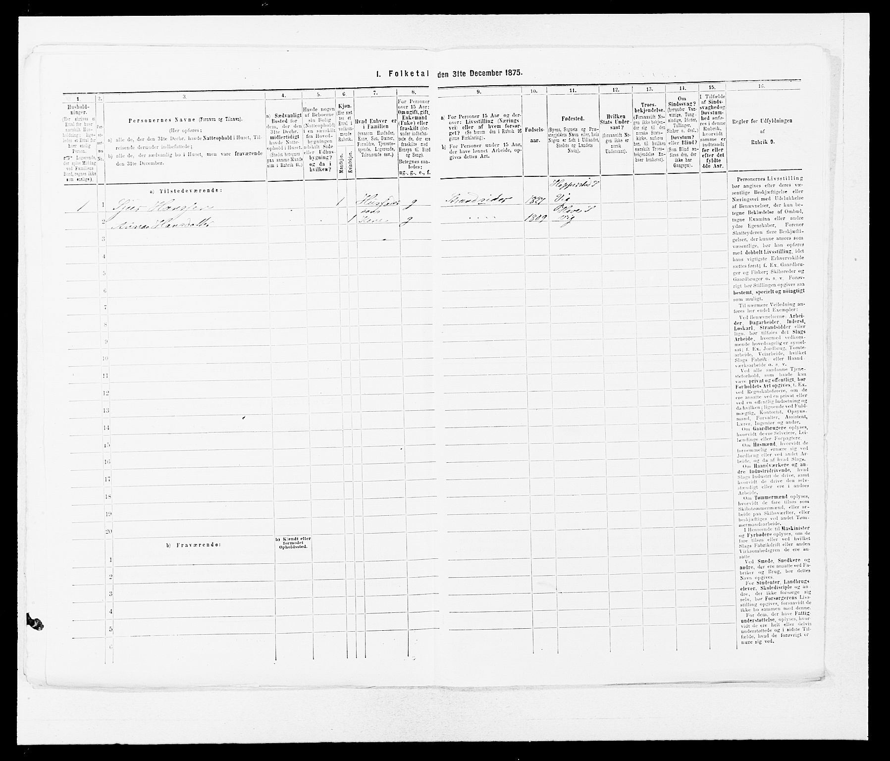 SAB, Folketelling 1875 for 1418P Balestrand prestegjeld, 1875, s. 597