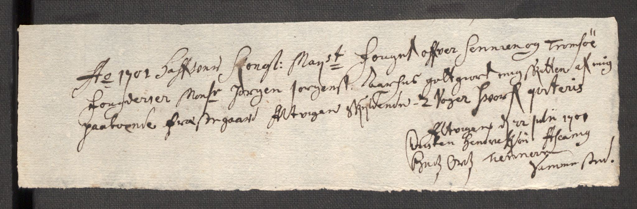 Rentekammeret inntil 1814, Reviderte regnskaper, Fogderegnskap, AV/RA-EA-4092/R68/L4755: Fogderegnskap Senja og Troms, 1700-1704, s. 176