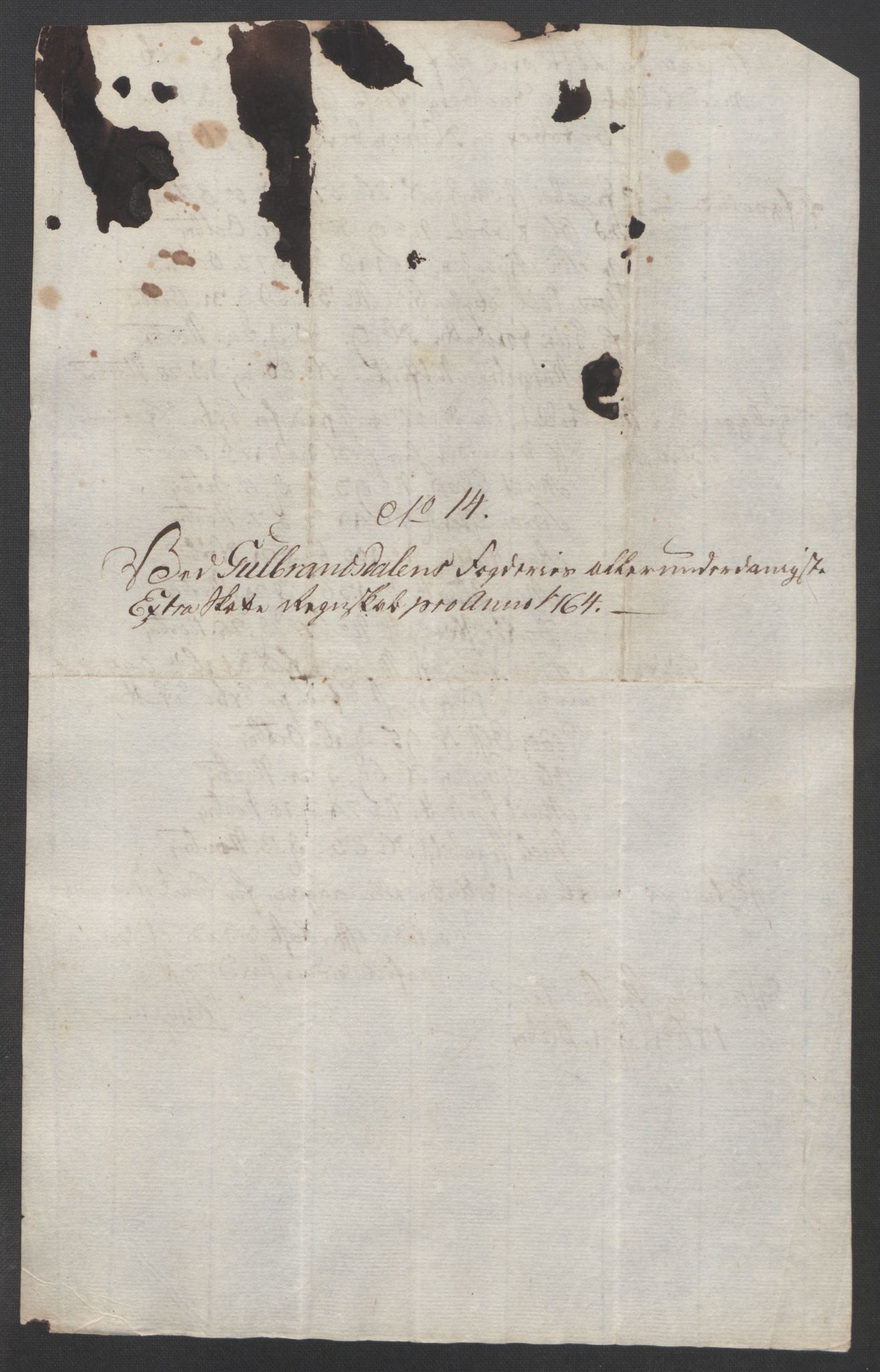 Rentekammeret inntil 1814, Reviderte regnskaper, Fogderegnskap, RA/EA-4092/R17/L1266: Ekstraskatten Gudbrandsdal, 1762-1766, s. 348