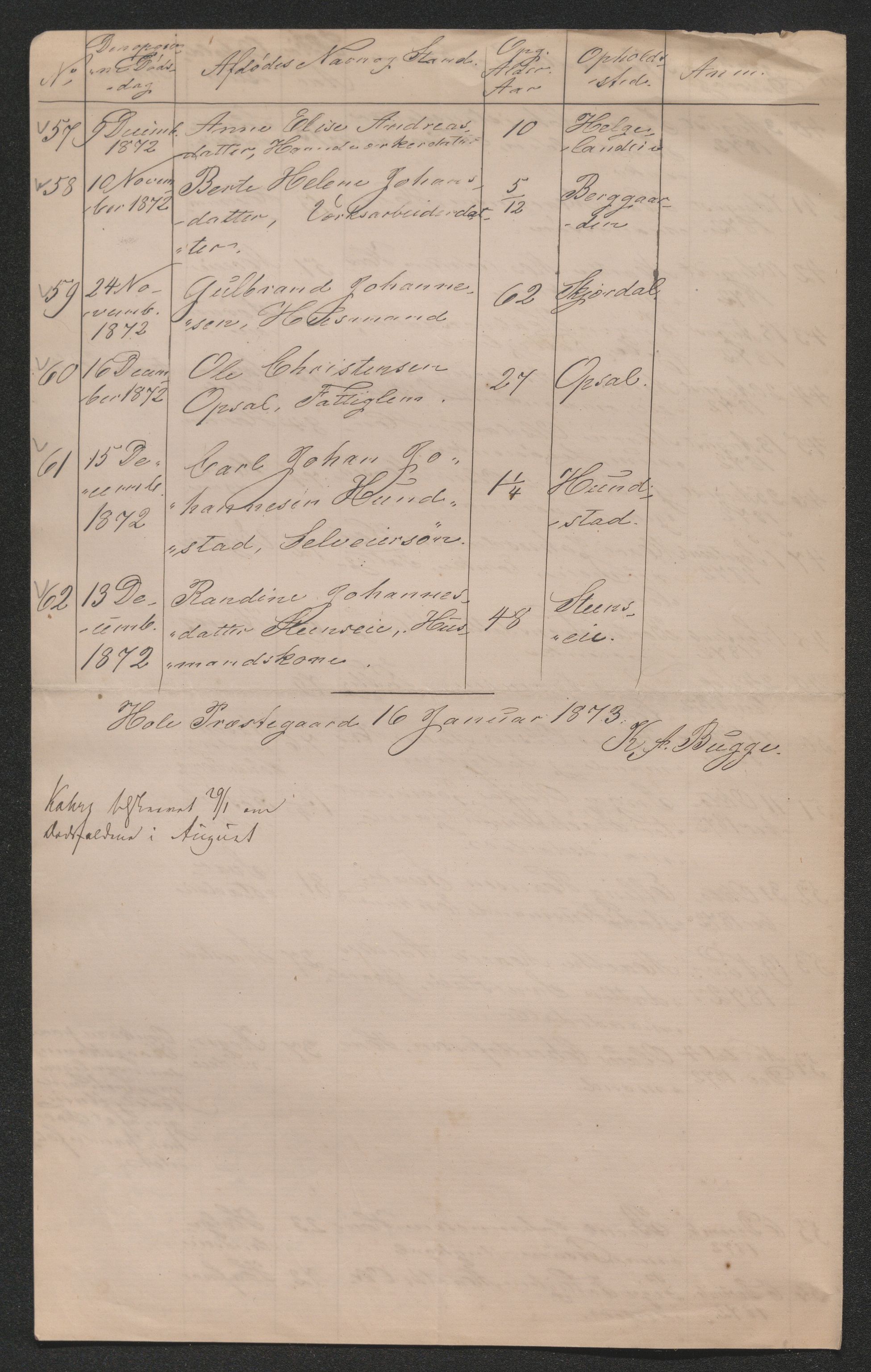 Ringerike sorenskriveri, AV/SAKO-A-105/H/Ha/Hab/L0018: Dødsfallslister Hole, 1838-1925