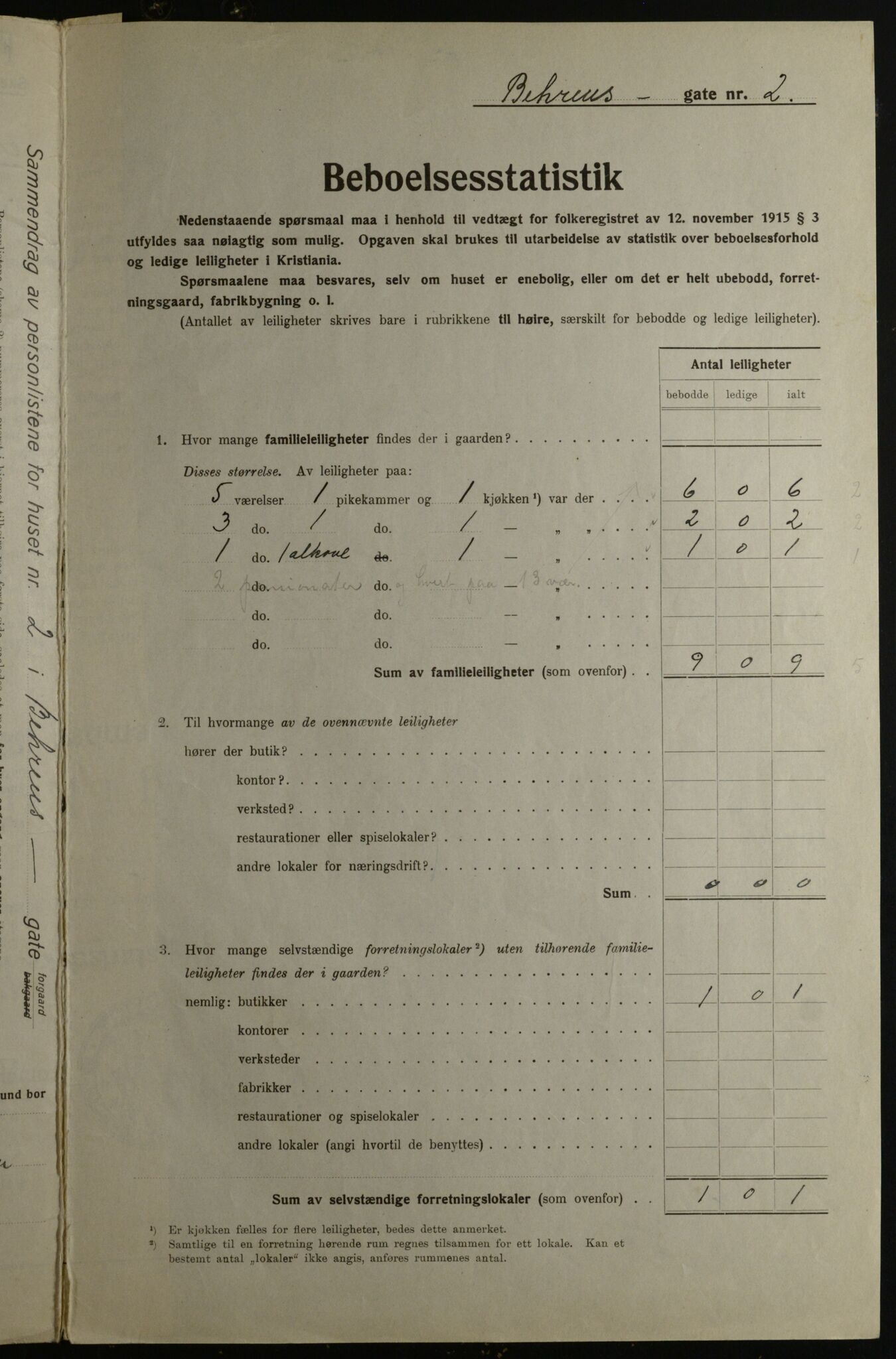 OBA, Kommunal folketelling 1.12.1923 for Kristiania, 1923, s. 3999