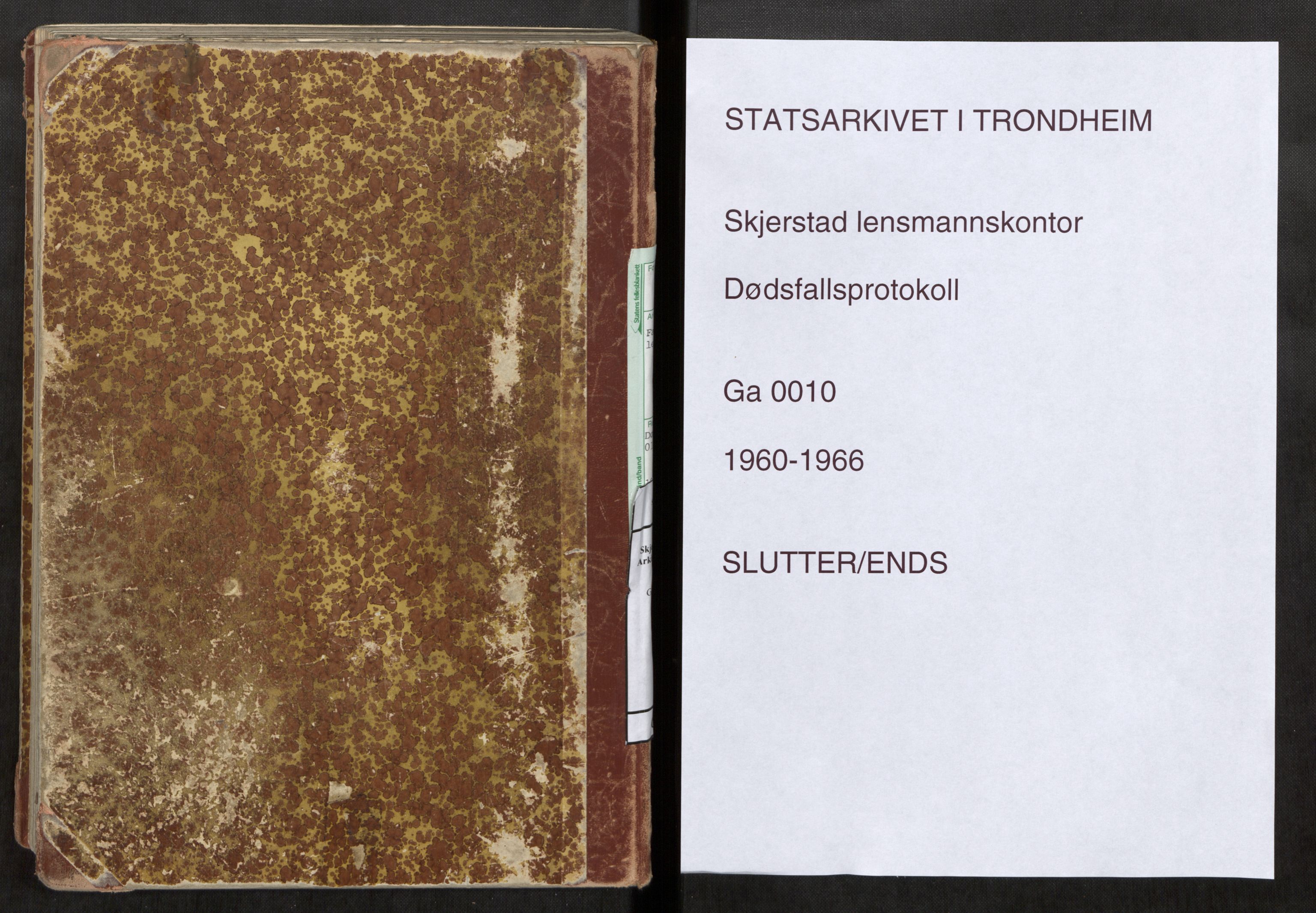 Skjerstad lensmannskontor, SAT/A-5910/2/Ga/L0010: Dødsfallsprotokoll, 1960-1966