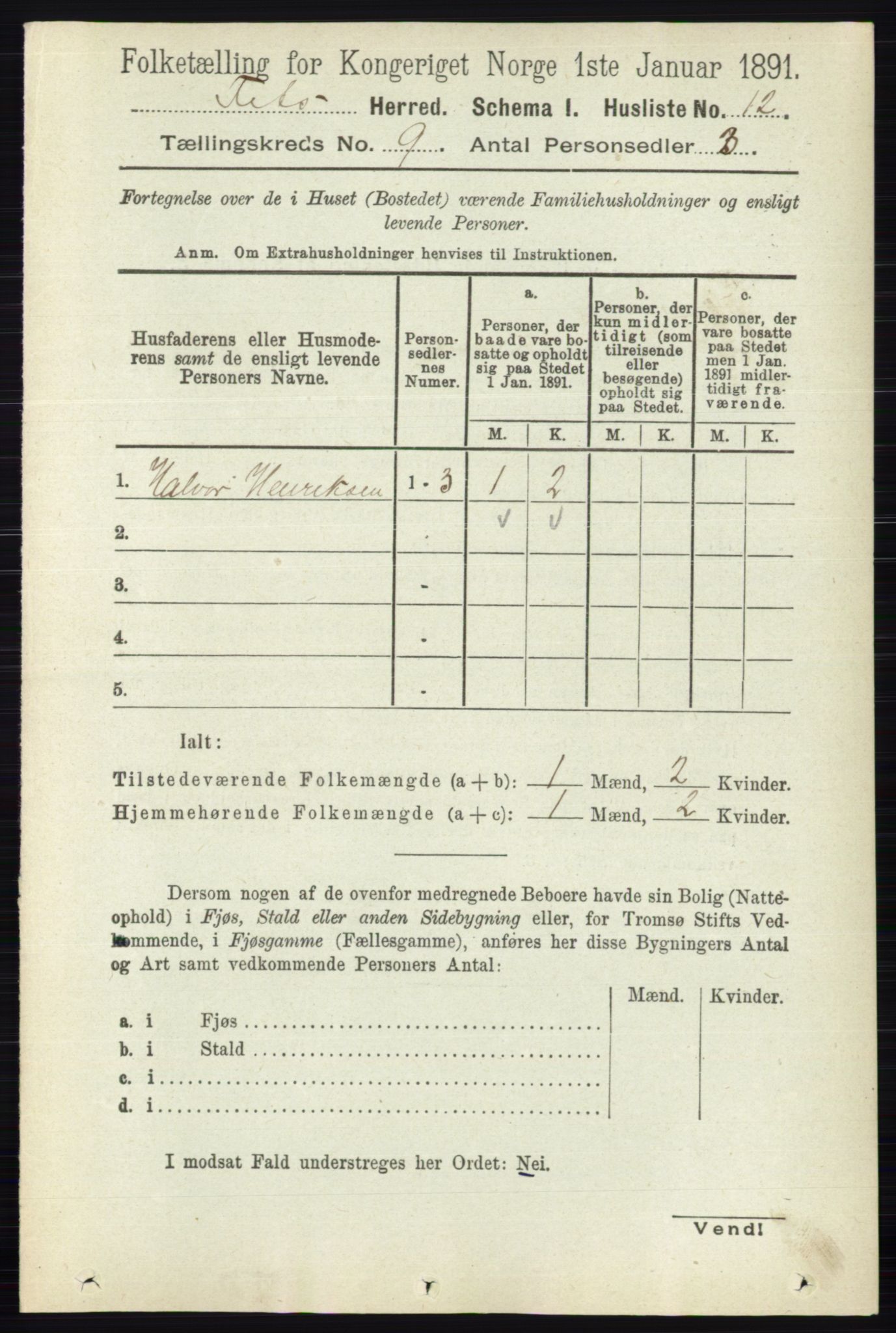 RA, Folketelling 1891 for 0227 Fet herred, 1891, s. 3426