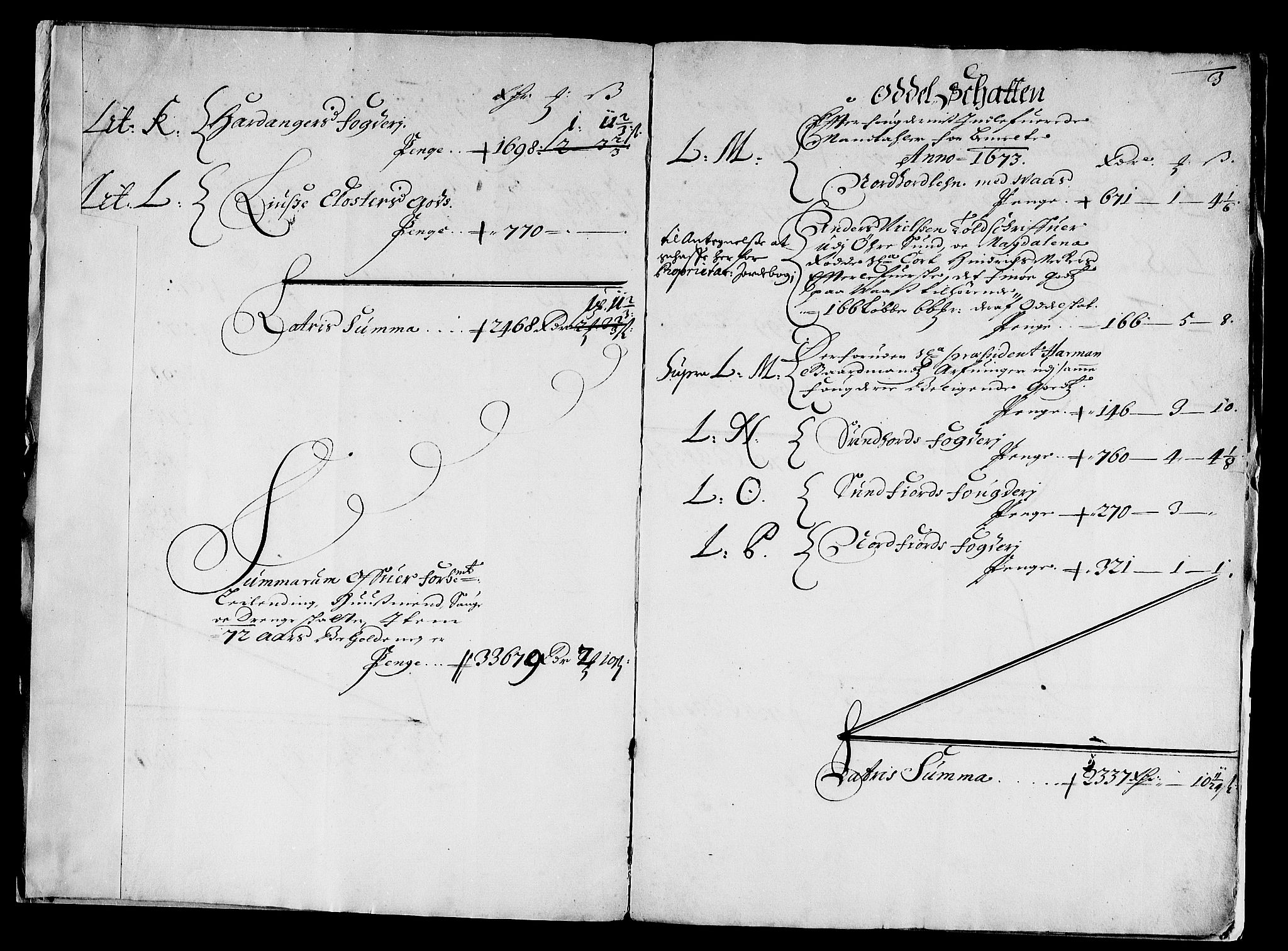 Rentekammeret inntil 1814, Reviderte regnskaper, Stiftamtstueregnskaper, Bergen stiftamt, AV/RA-EA-6043/R/Rc/L0036: Bergen stiftamt, 1668-1673