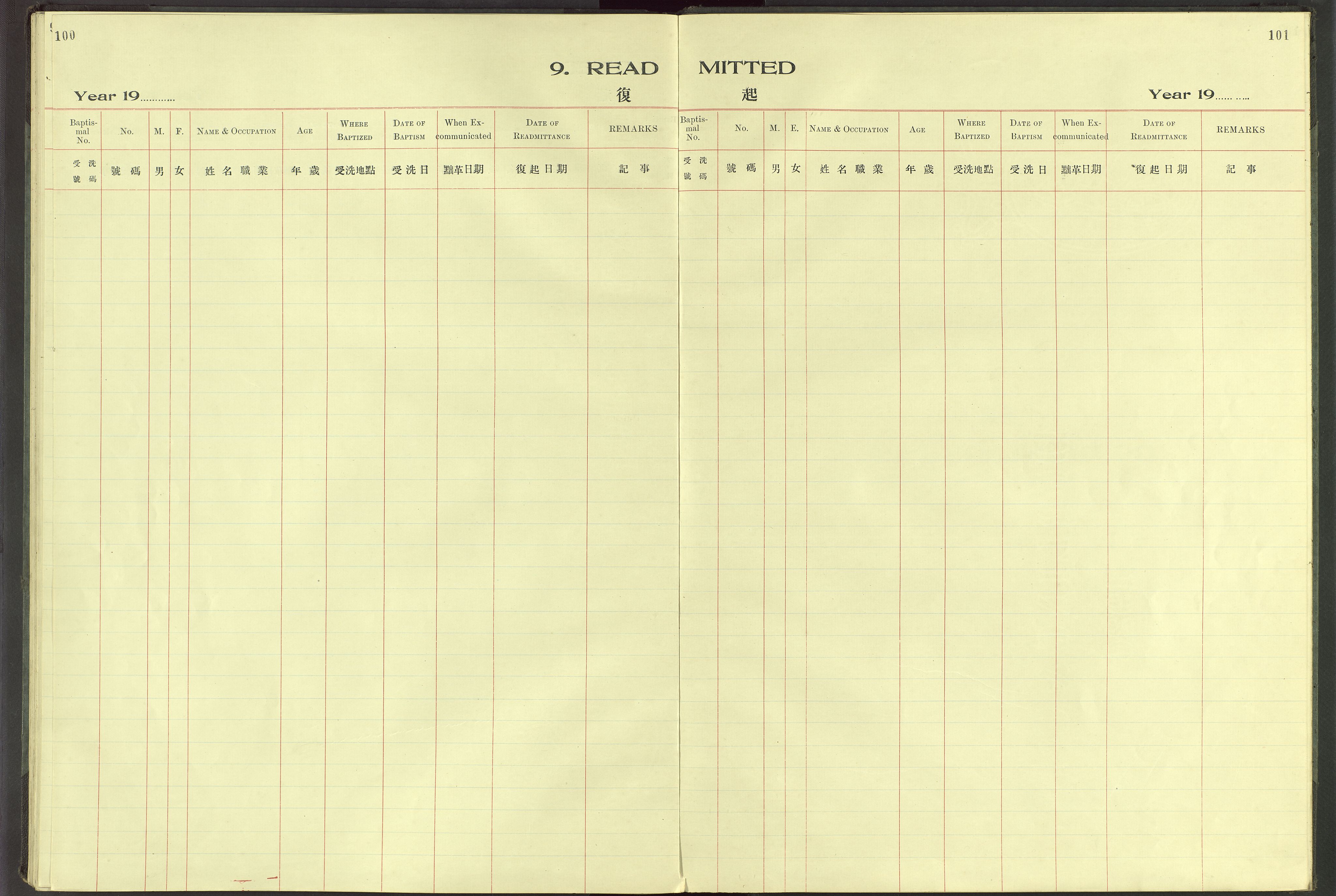 Det Norske Misjonsselskap - utland - Kina (Hunan), VID/MA-A-1065/Dm/L0064: Ministerialbok nr. 102, 1913-1946, s. 100-101