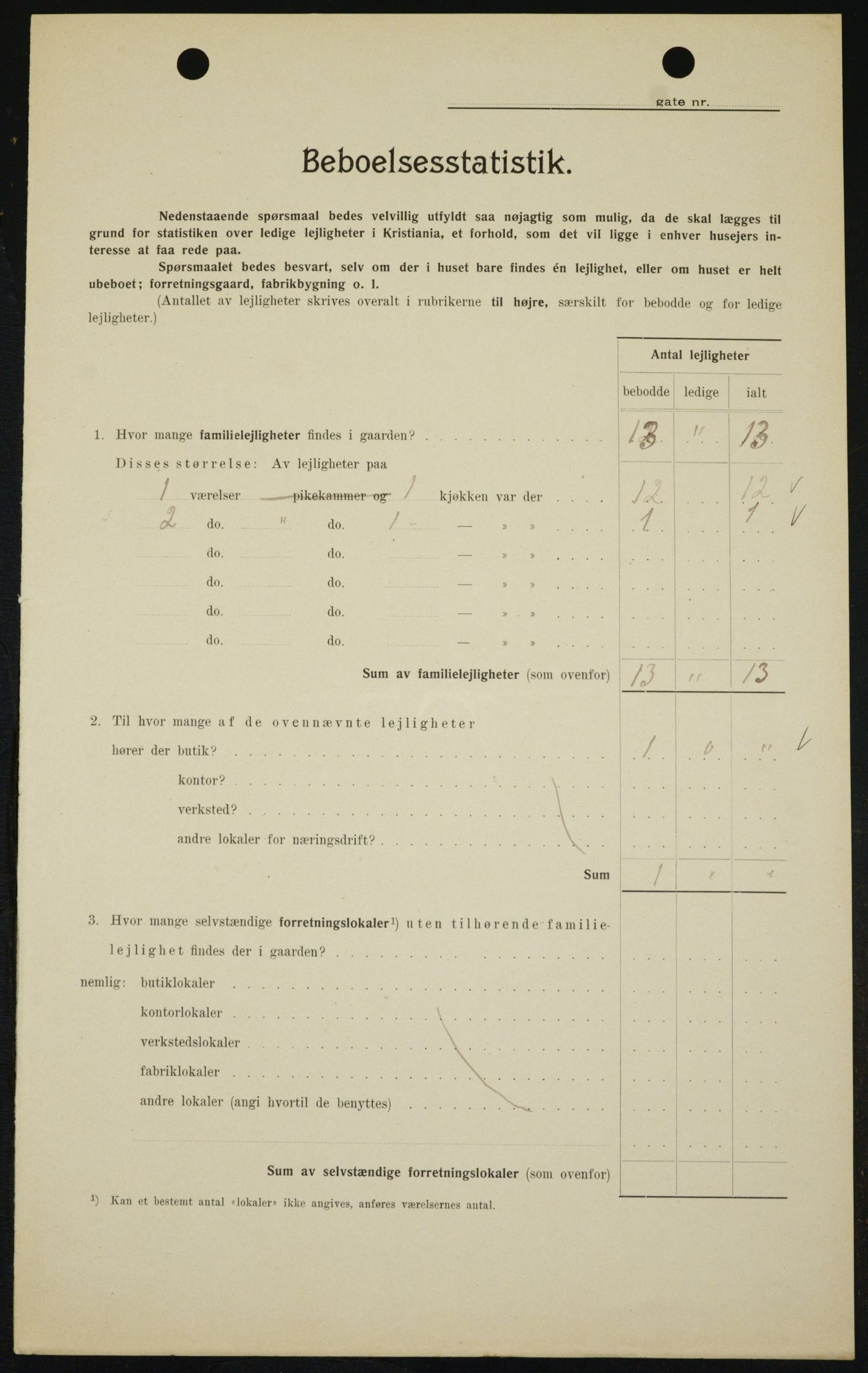 OBA, Kommunal folketelling 1.2.1909 for Kristiania kjøpstad, 1909, s. 58763