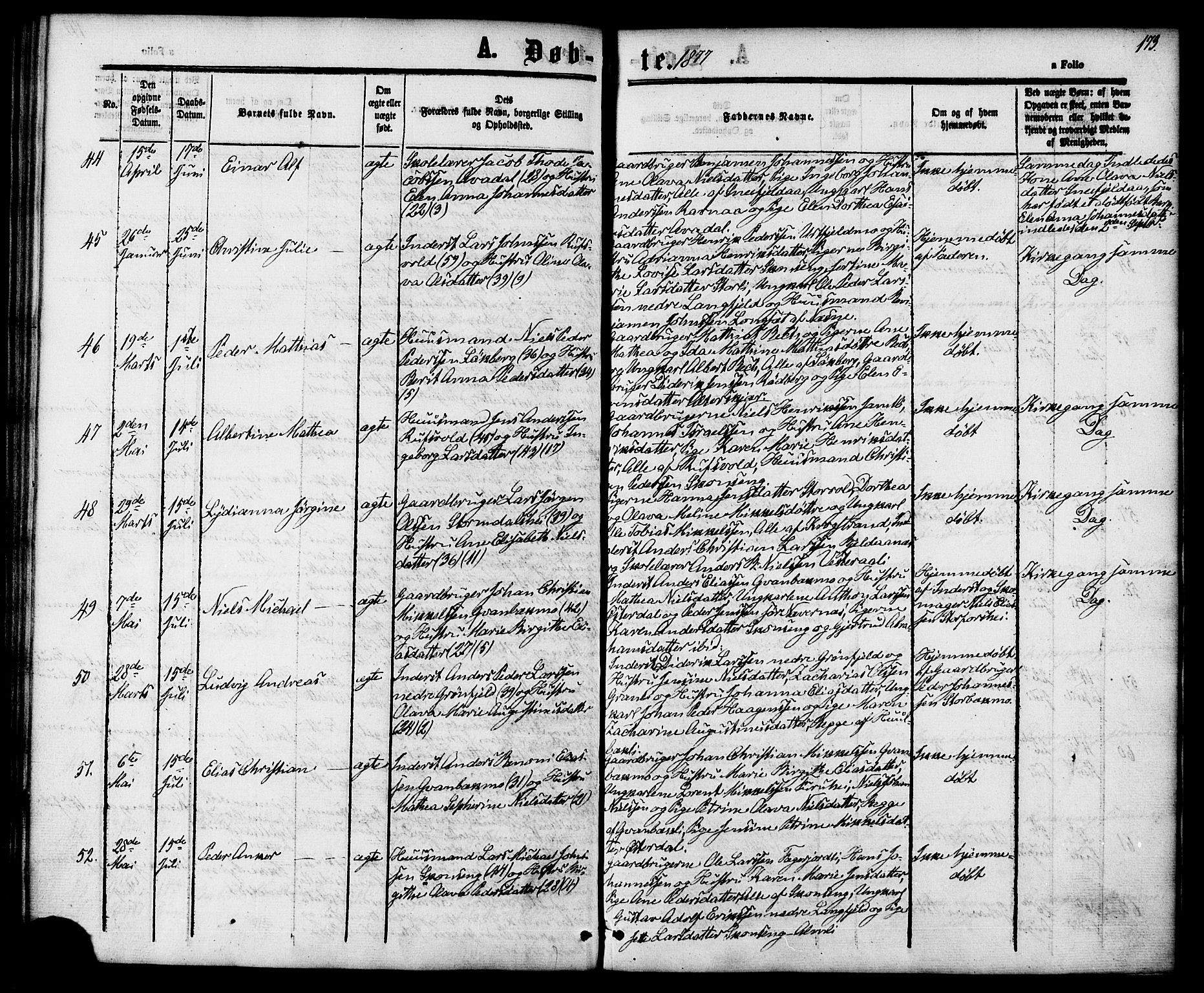 Ministerialprotokoller, klokkerbøker og fødselsregistre - Nordland, SAT/A-1459/827/L0393: Ministerialbok nr. 827A05, 1863-1883, s. 173