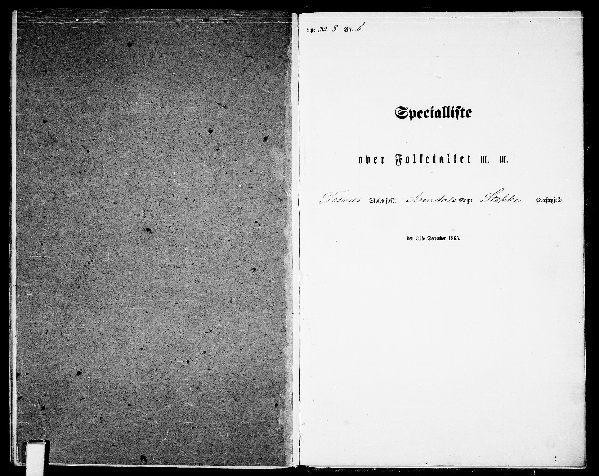 RA, Folketelling 1865 for 0720P Stokke prestegjeld, 1865, s. 190