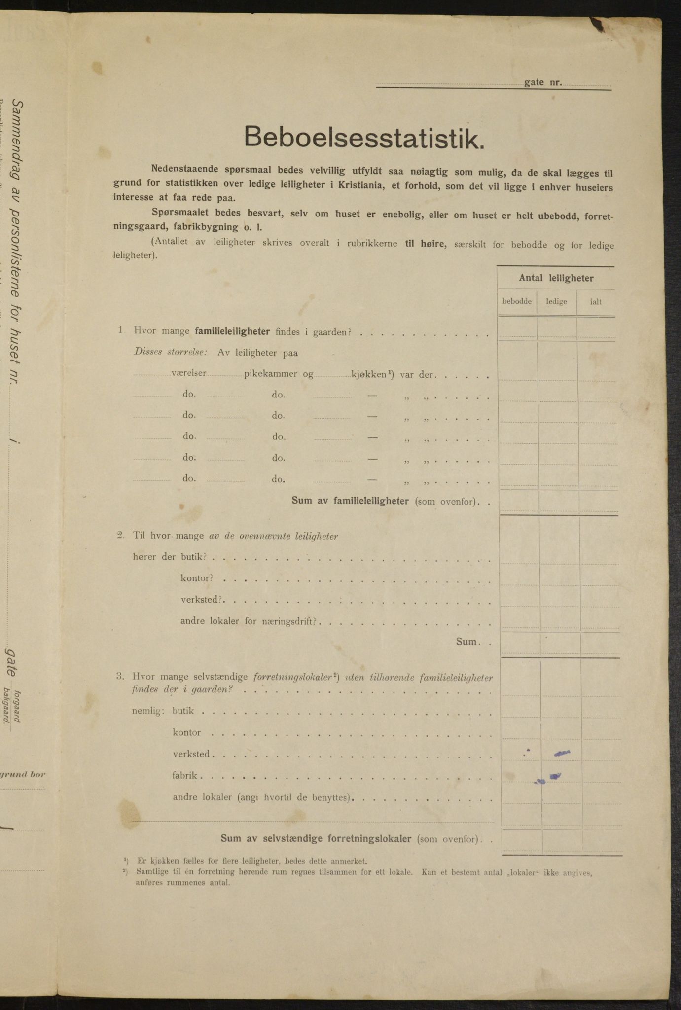 OBA, Kommunal folketelling 1.2.1915 for Kristiania, 1915, s. 122896