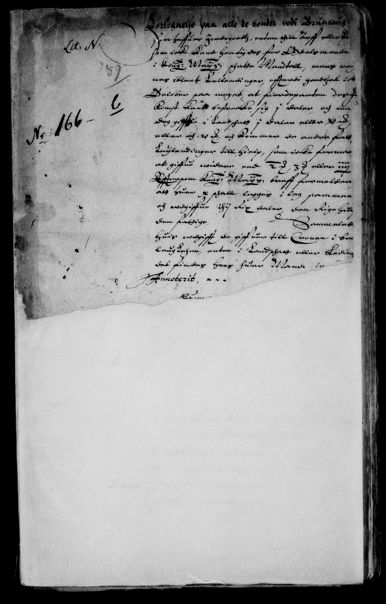 Danske Kanselli, Skapsaker, AV/RA-EA-4061/F/L0040: Skap 9, pakke 351A, litra M- pakke 351B, 1542-1615, s. 166