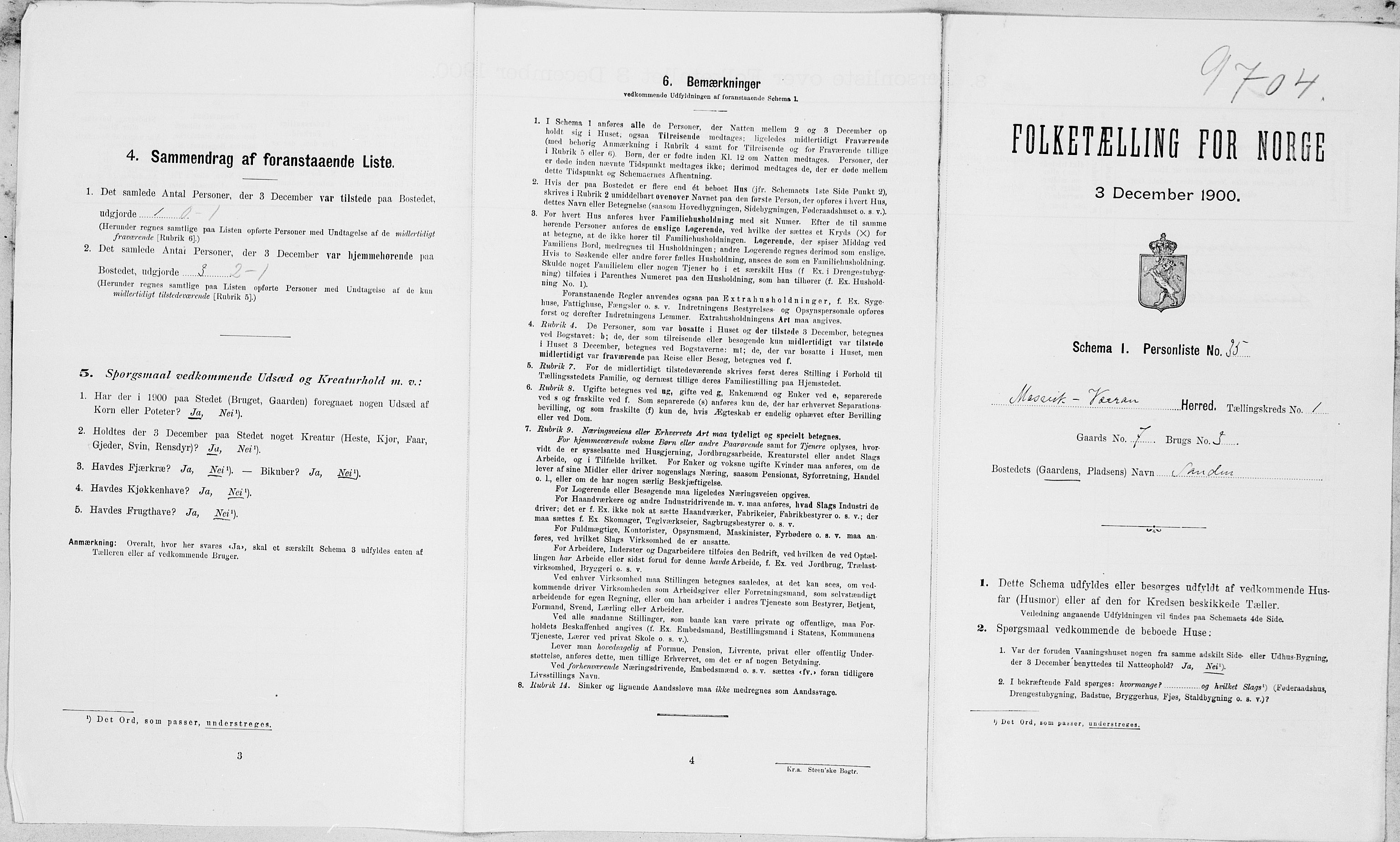 SAT, Folketelling 1900 for 1723 Mosvik og Verran herred, 1900, s. 128