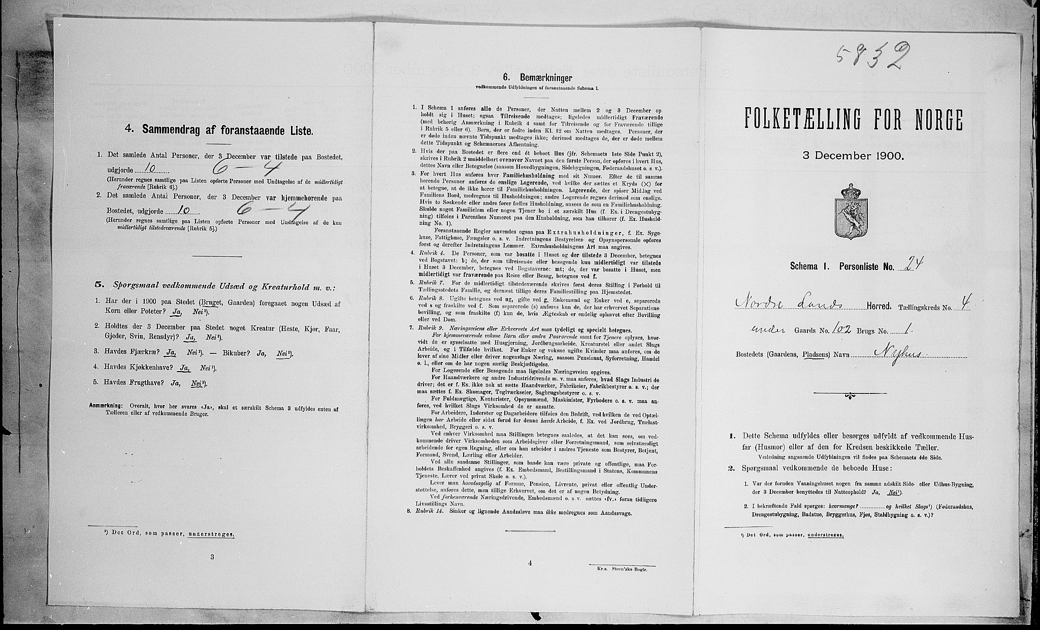 SAH, Folketelling 1900 for 0538 Nordre Land herred, 1900, s. 559