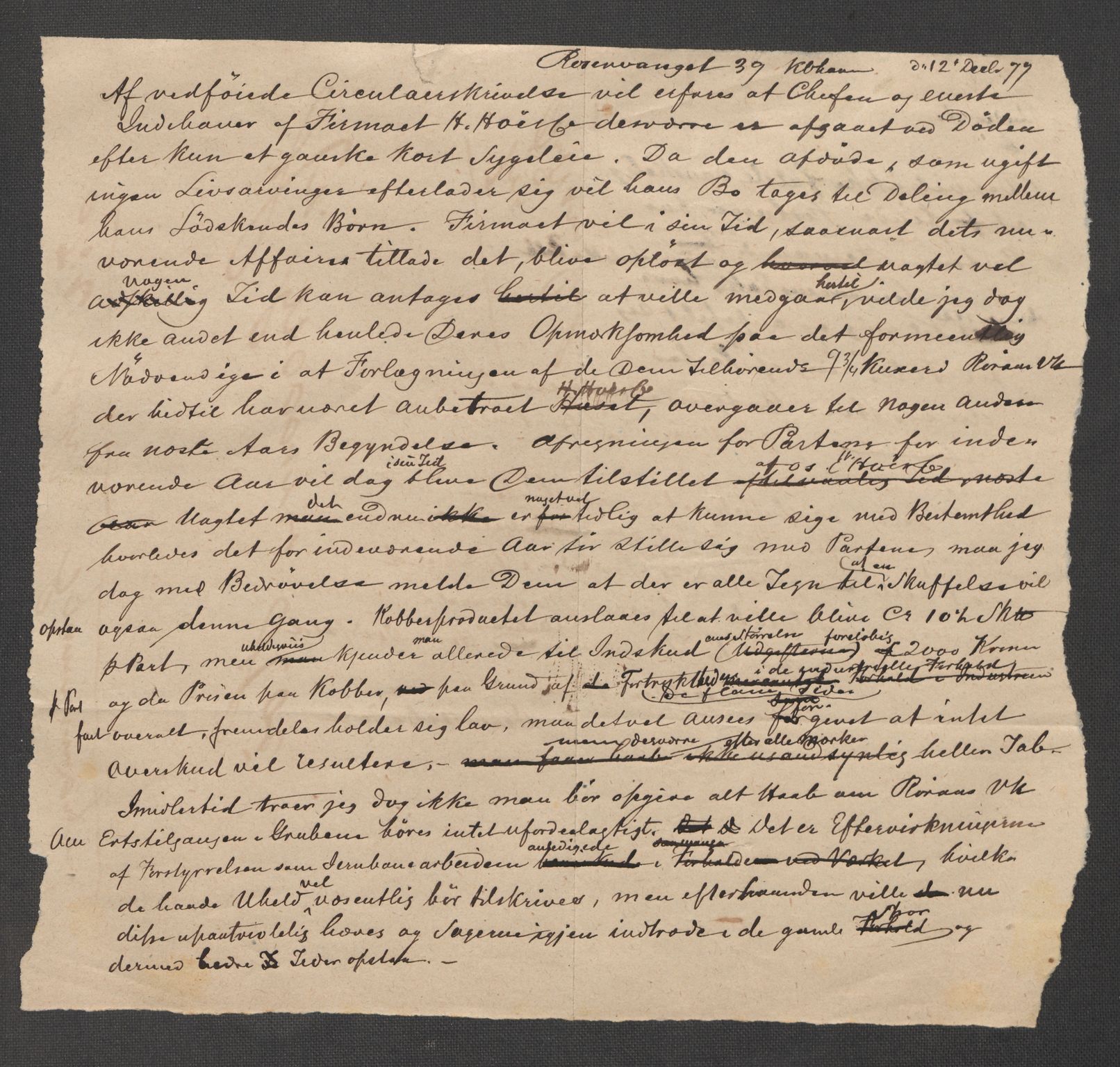 Hoë, Herman & Co, AV/SAT-PA-0280/11/L0023: Kopibok, utenriks, 1872-1882