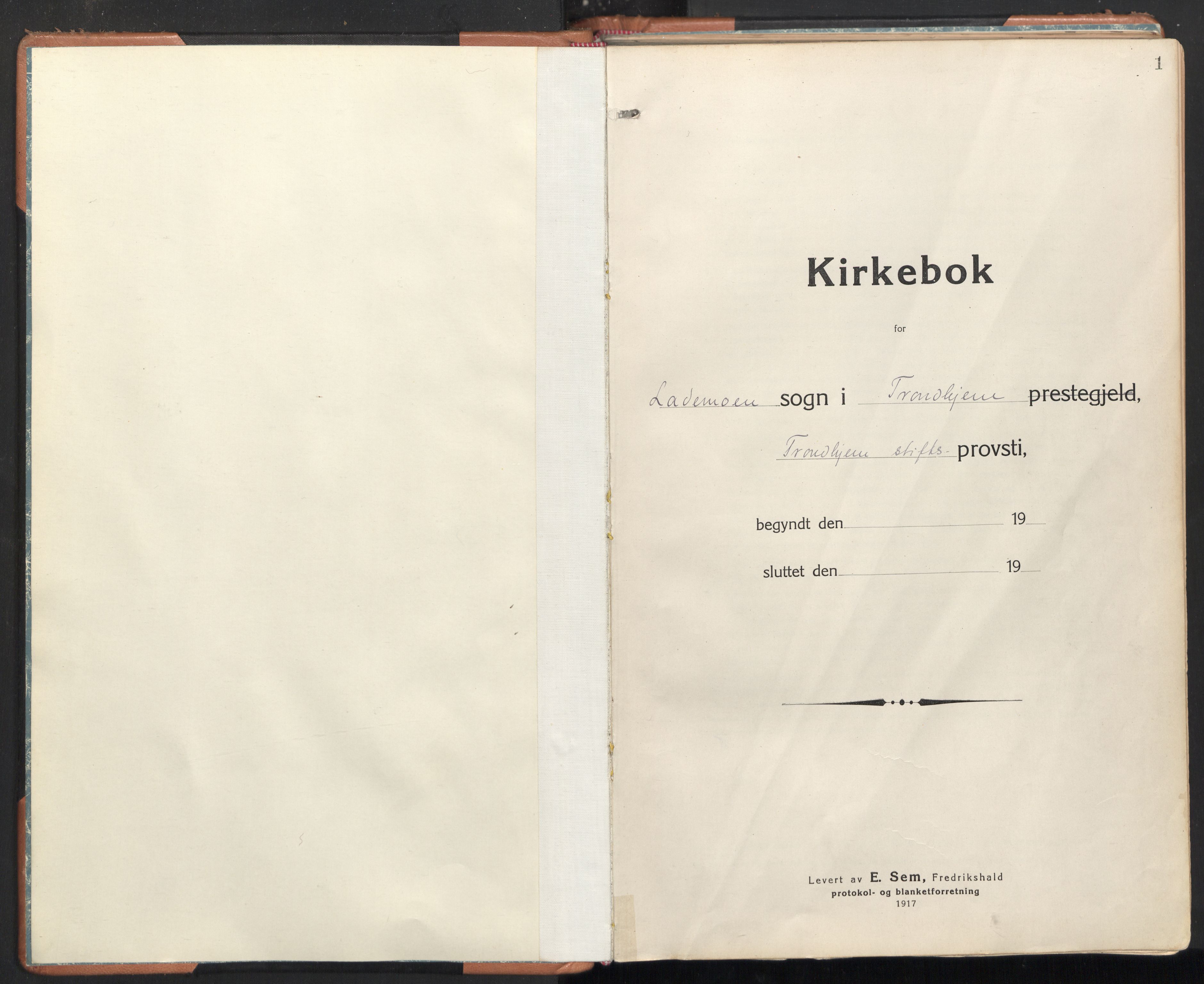 Ministerialprotokoller, klokkerbøker og fødselsregistre - Sør-Trøndelag, AV/SAT-A-1456/605/L0248: Ministerialbok nr. 605A10, 1920-1937, s. 1