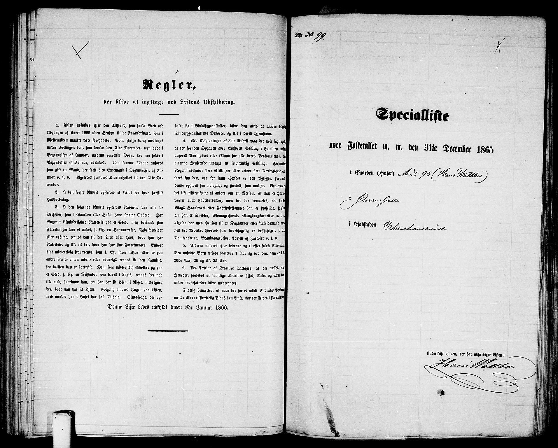 RA, Folketelling 1865 for 1503B Kristiansund prestegjeld, Kristiansund kjøpstad, 1865, s. 206