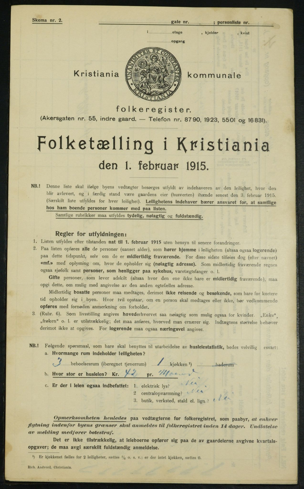 OBA, Kommunal folketelling 1.2.1915 for Kristiania, 1915, s. 10175