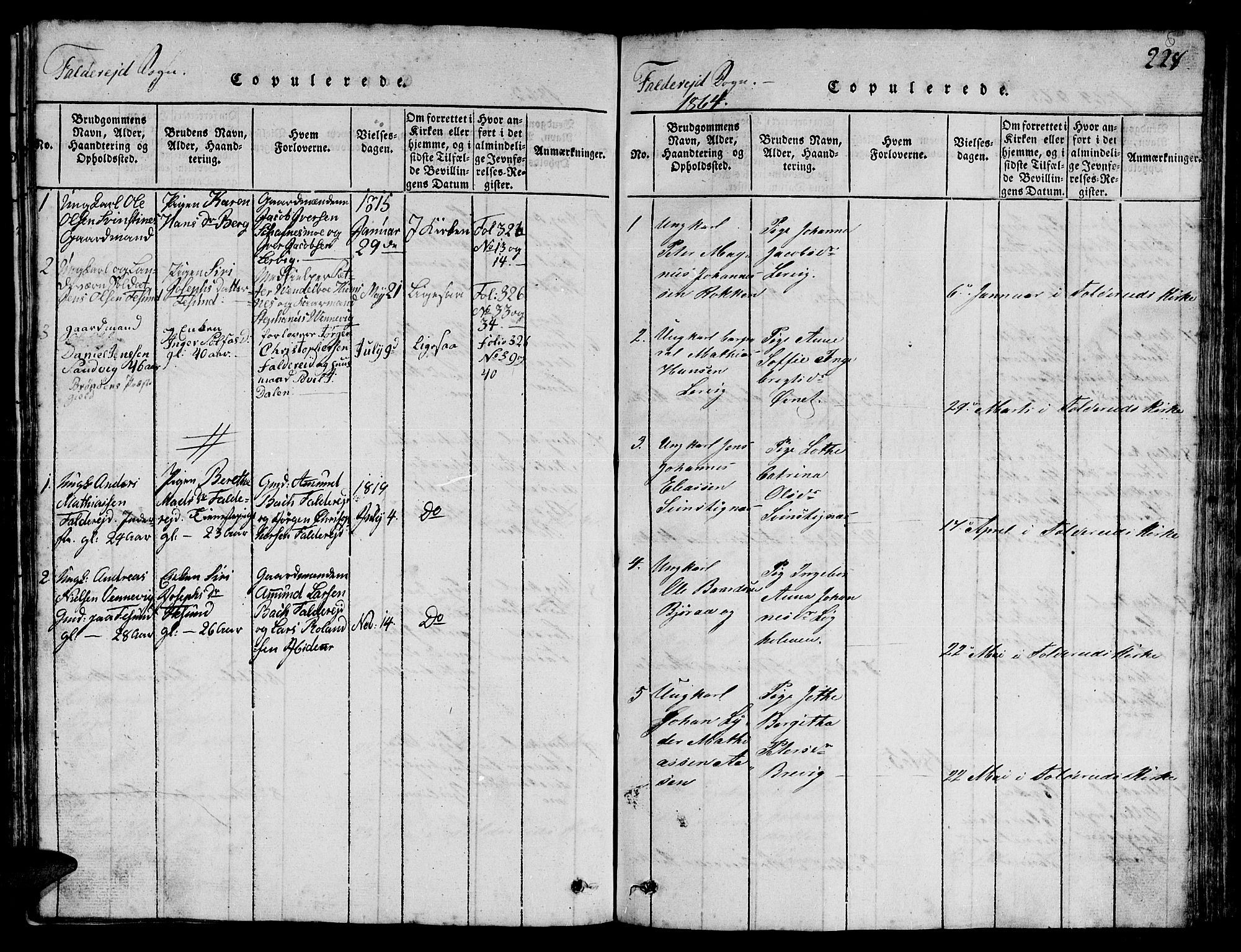 Ministerialprotokoller, klokkerbøker og fødselsregistre - Nord-Trøndelag, SAT/A-1458/780/L0648: Klokkerbok nr. 780C01 /3, 1815-1877, s. 228