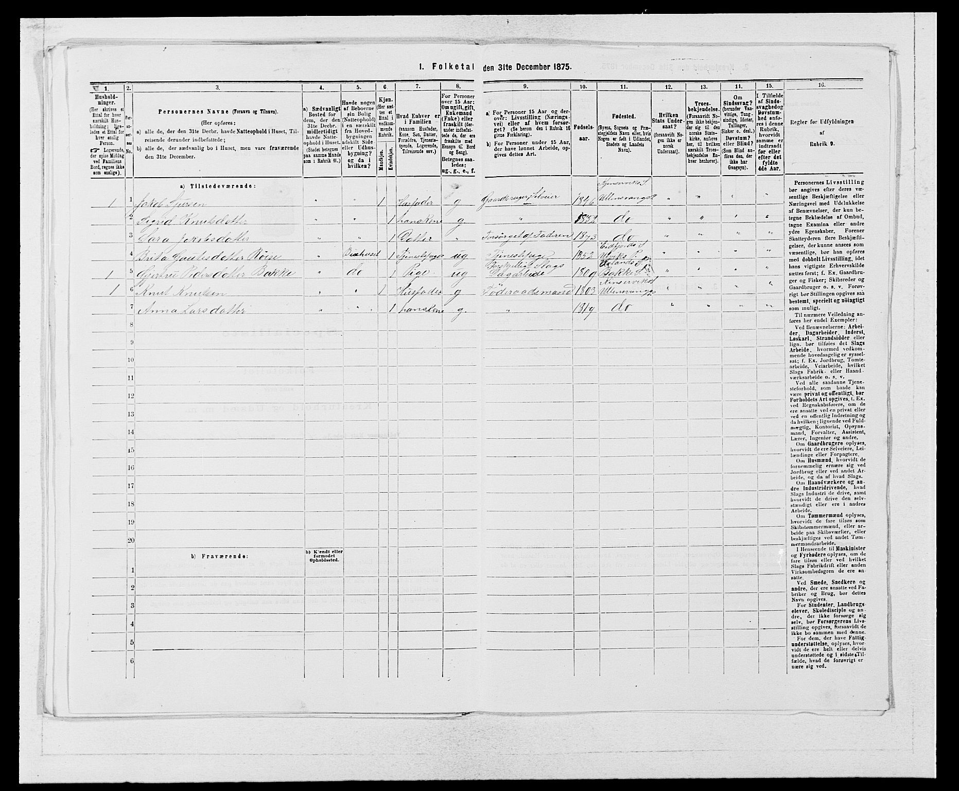 SAB, Folketelling 1875 for 1230P Ullensvang prestegjeld, 1875, s. 1214