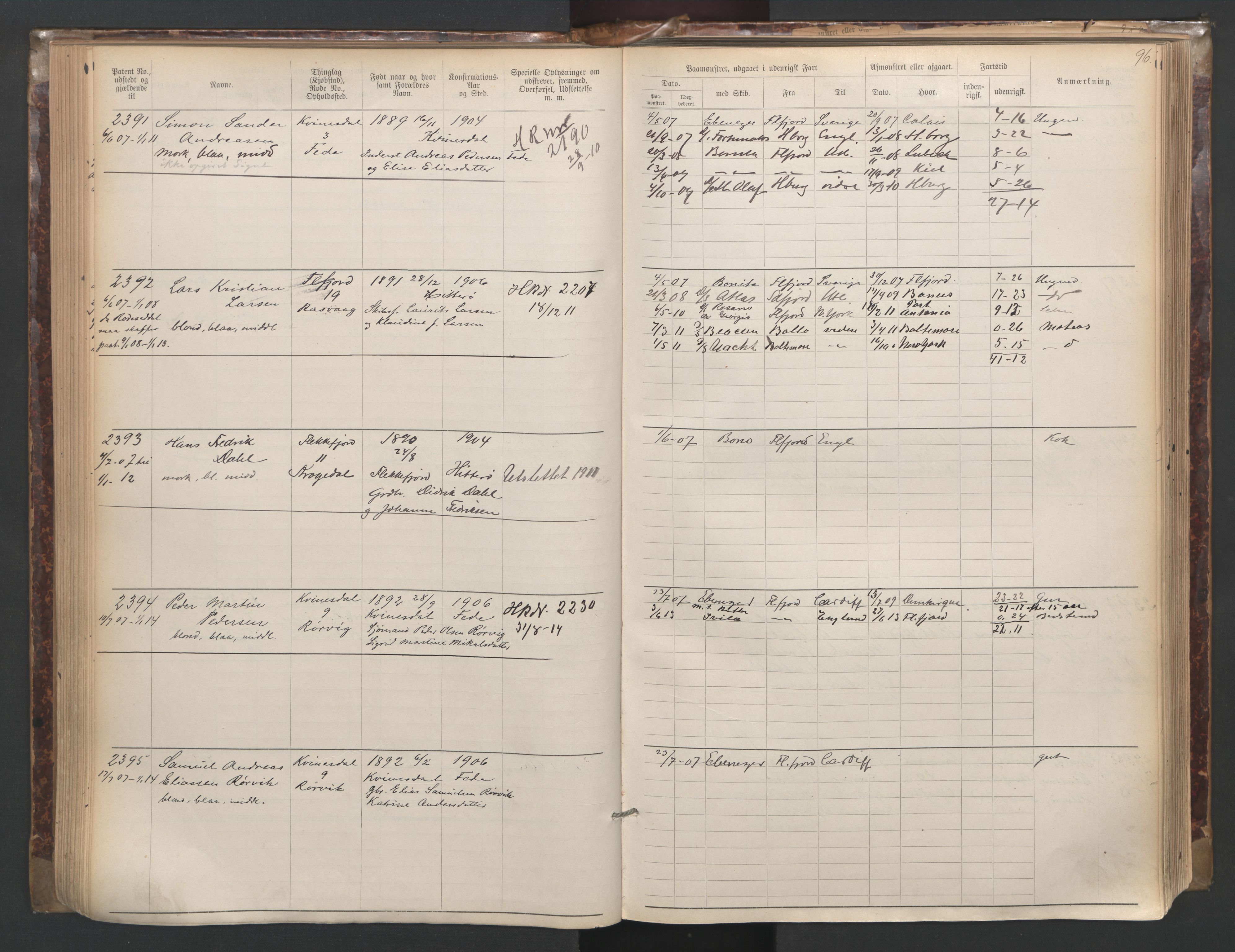 Flekkefjord mønstringskrets, AV/SAK-2031-0018/F/Fa/L0003: Annotasjonsrulle nr 1921-2963 med register, N-3, 1892-1948, s. 127