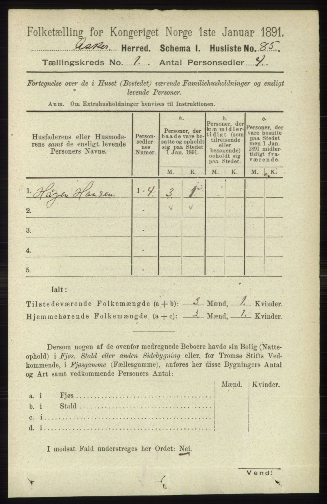 RA, Folketelling 1891 for 0220 Asker herred, 1891, s. 113