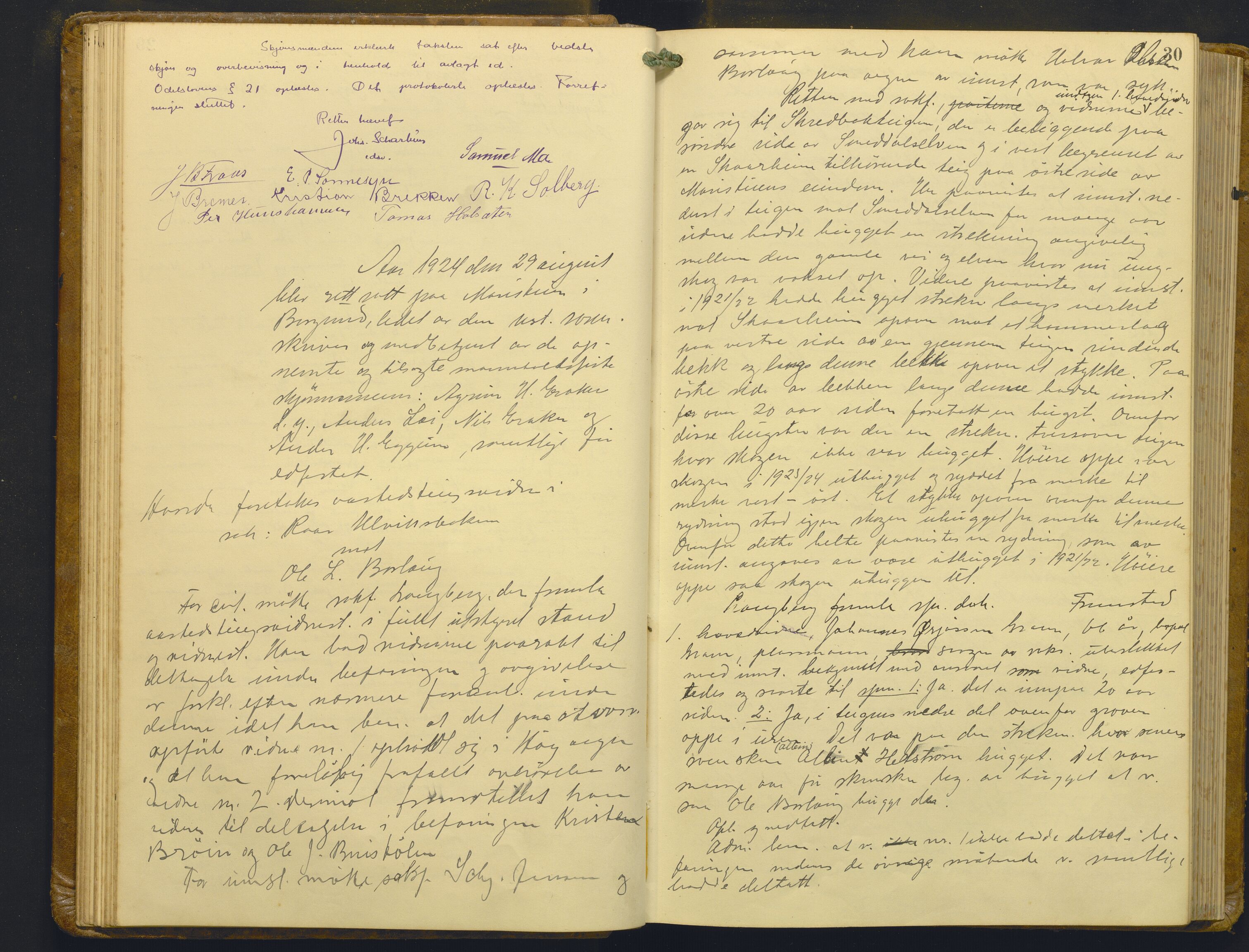 Indre Sogn tingrett, AV/SAB-A-3301/1/F/Fb/Fba/L0015: Sivile og offentlege saker, Bb 11, 1923-1928, s. 29b-30a