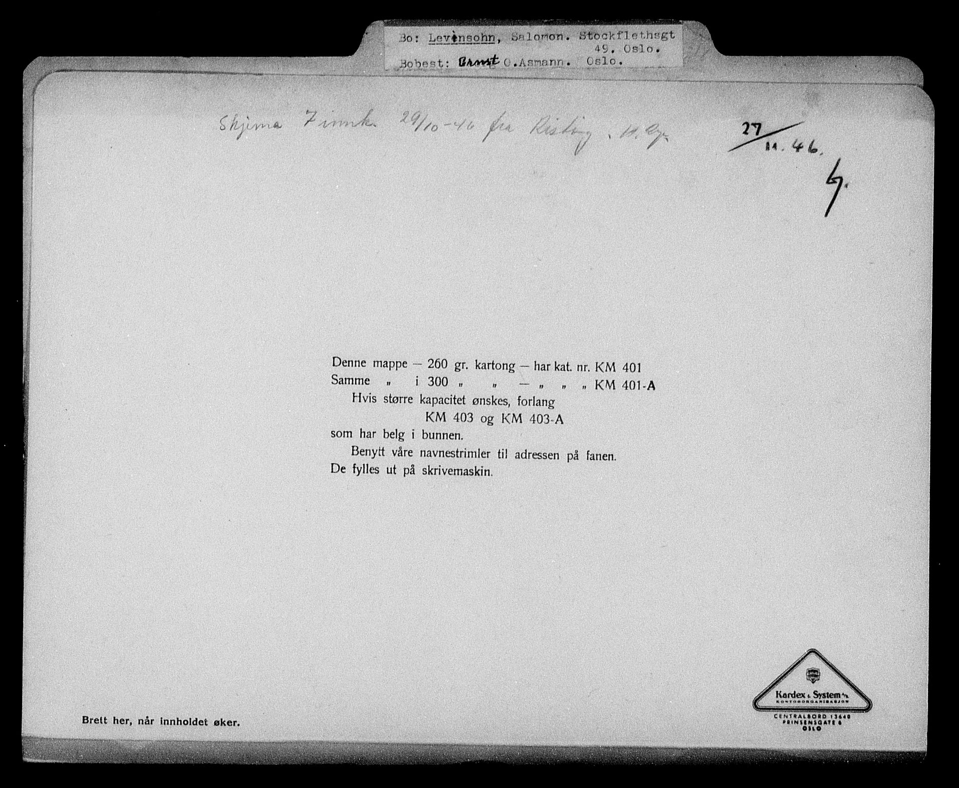 Justisdepartementet, Tilbakeføringskontoret for inndratte formuer, AV/RA-S-1564/H/Hc/Hcc/L0959: --, 1945-1947, s. 77