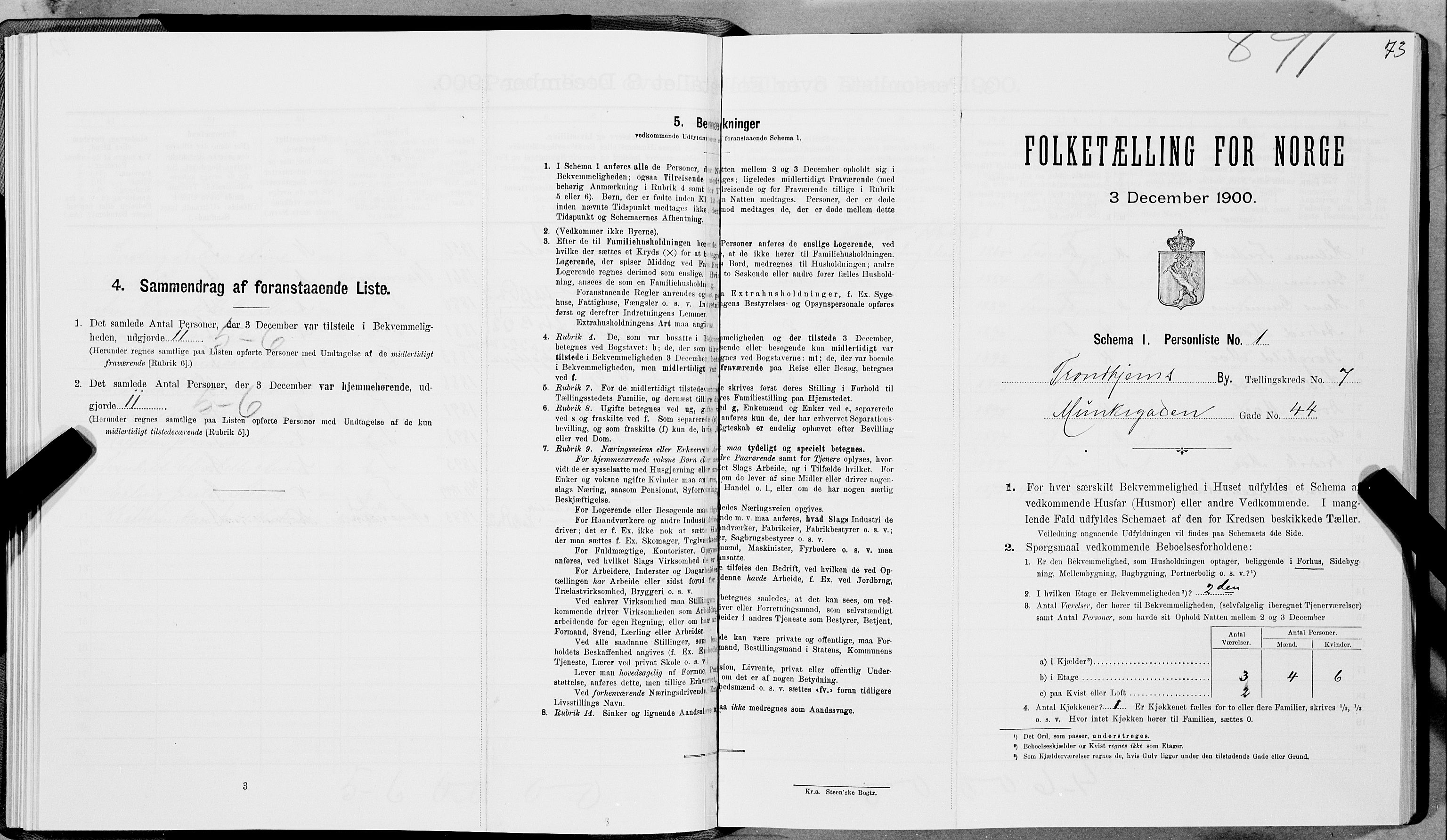 SAT, Folketelling 1900 for 1601 Trondheim kjøpstad, 1900, s. 1130