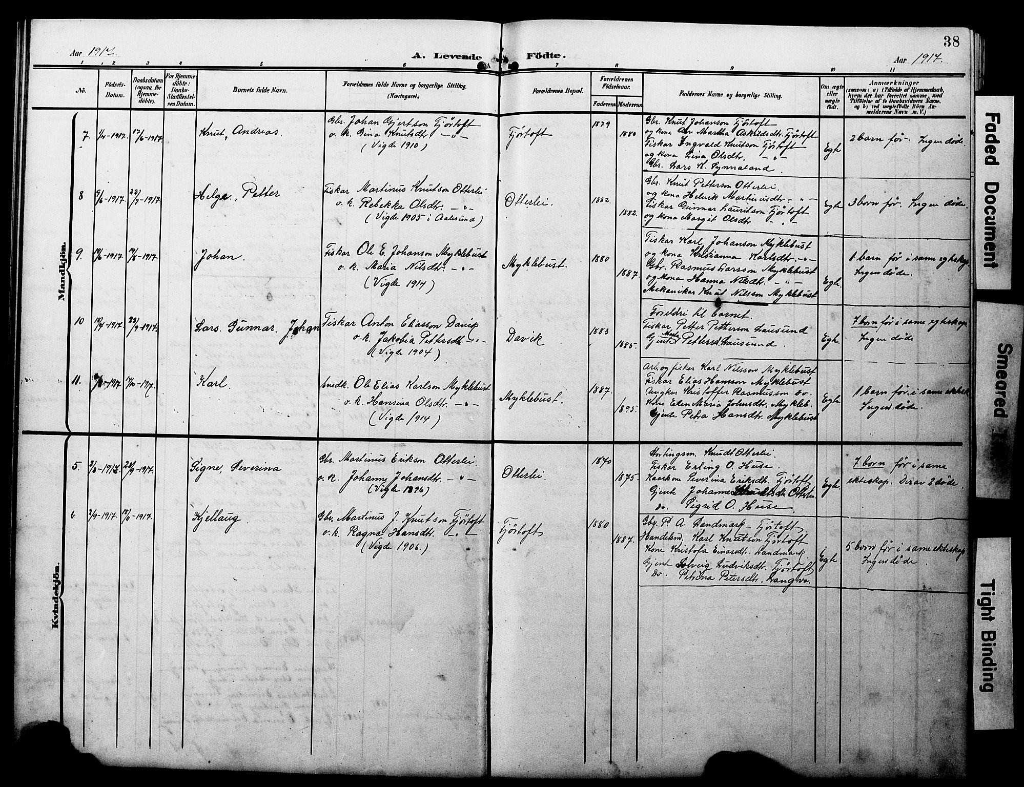 Ministerialprotokoller, klokkerbøker og fødselsregistre - Møre og Romsdal, SAT/A-1454/538/L0524: Klokkerbok nr. 538C02, 1901-1931, s. 38