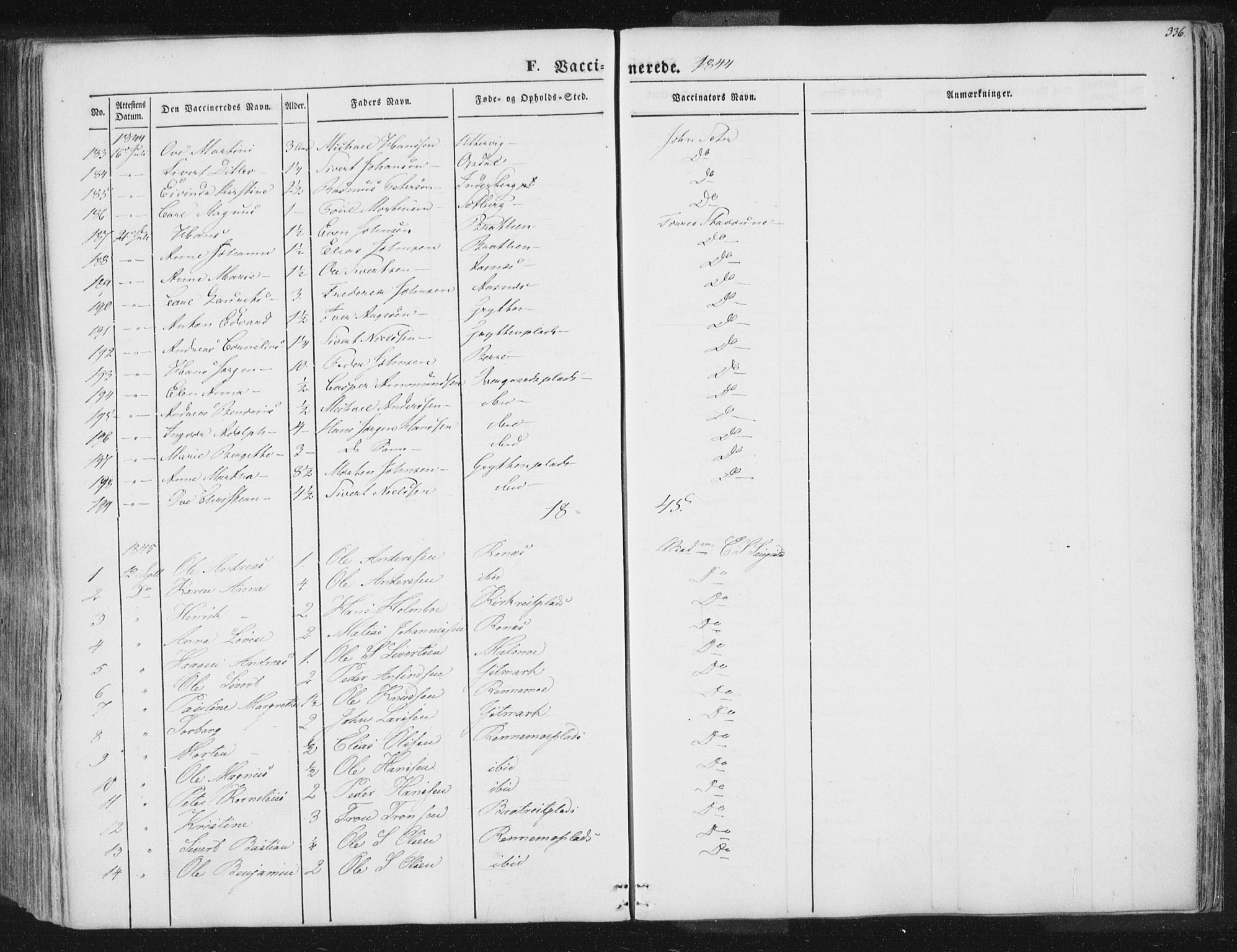 Ministerialprotokoller, klokkerbøker og fødselsregistre - Nord-Trøndelag, SAT/A-1458/741/L0392: Ministerialbok nr. 741A06, 1836-1848, s. 336
