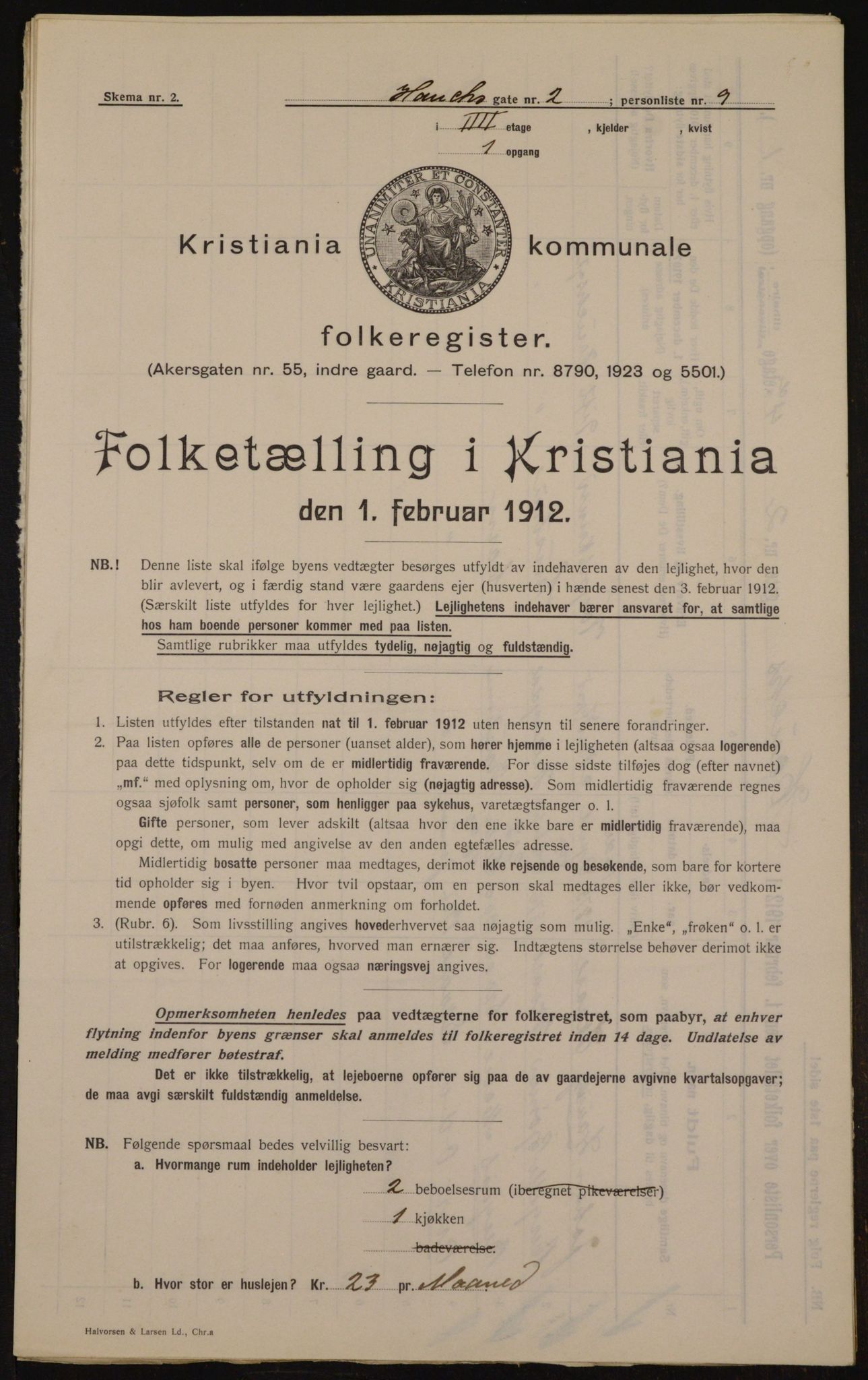 OBA, Kommunal folketelling 1.2.1912 for Kristiania, 1912, s. 35404