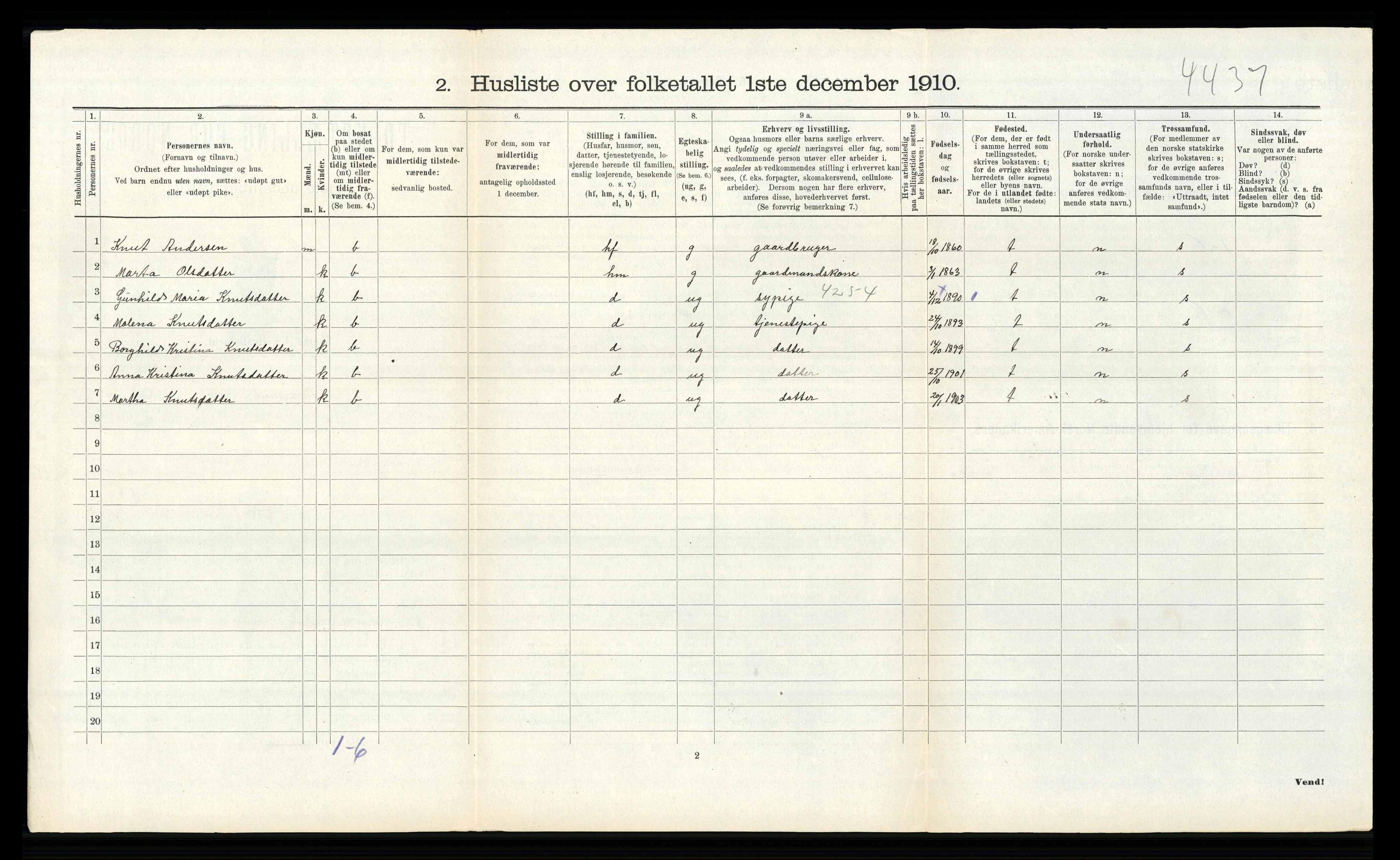 RA, Folketelling 1910 for 1257 Alversund herred, 1910, s. 415