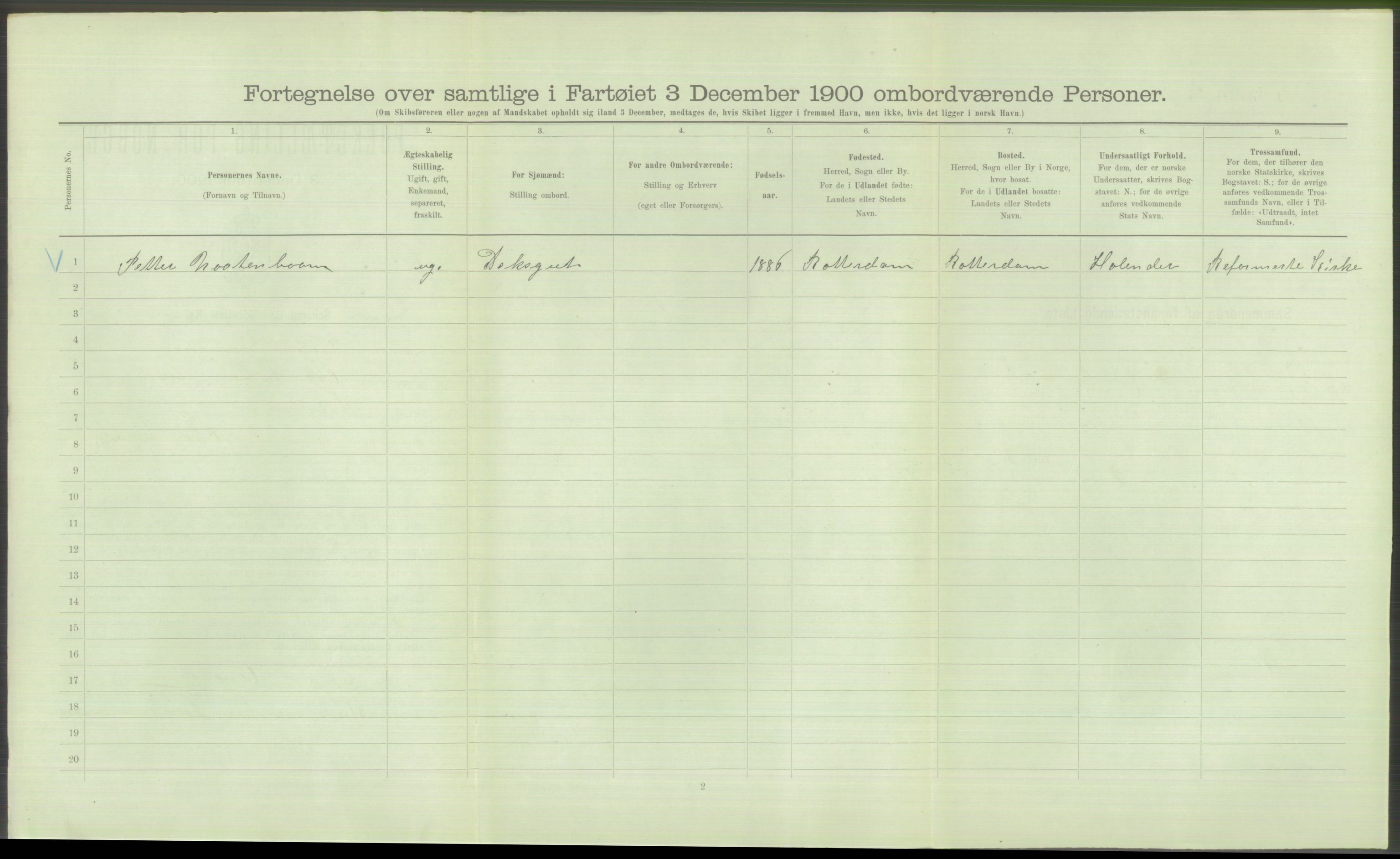 RA, Folketelling 1900 - skipslister med personlister for skip i norske havner, utenlandske havner og til havs, 1900, s. 778