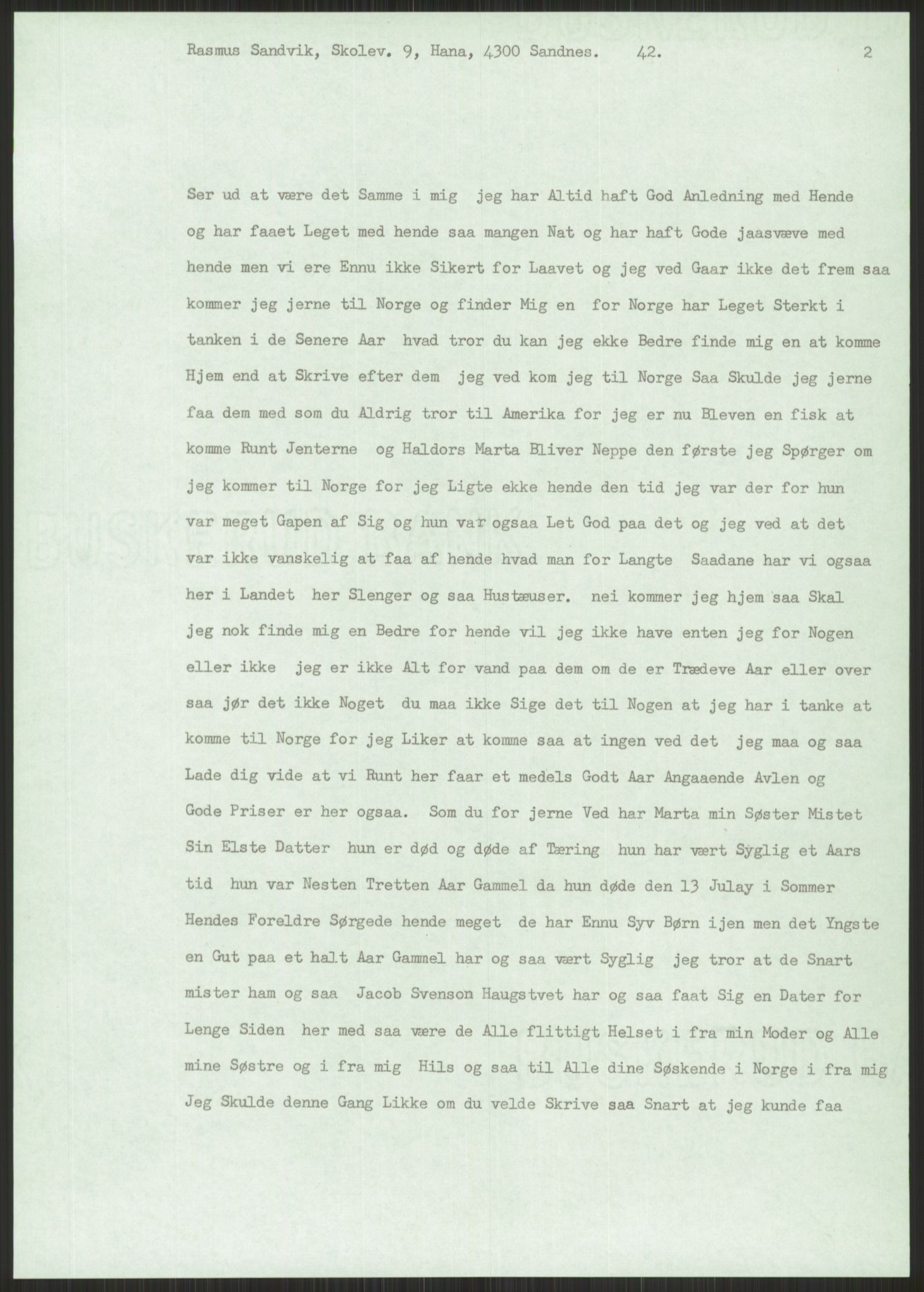 Samlinger til kildeutgivelse, Amerikabrevene, AV/RA-EA-4057/F/L0032: Innlån fra Hordaland: Nesheim - Øverland, 1838-1914, s. 939