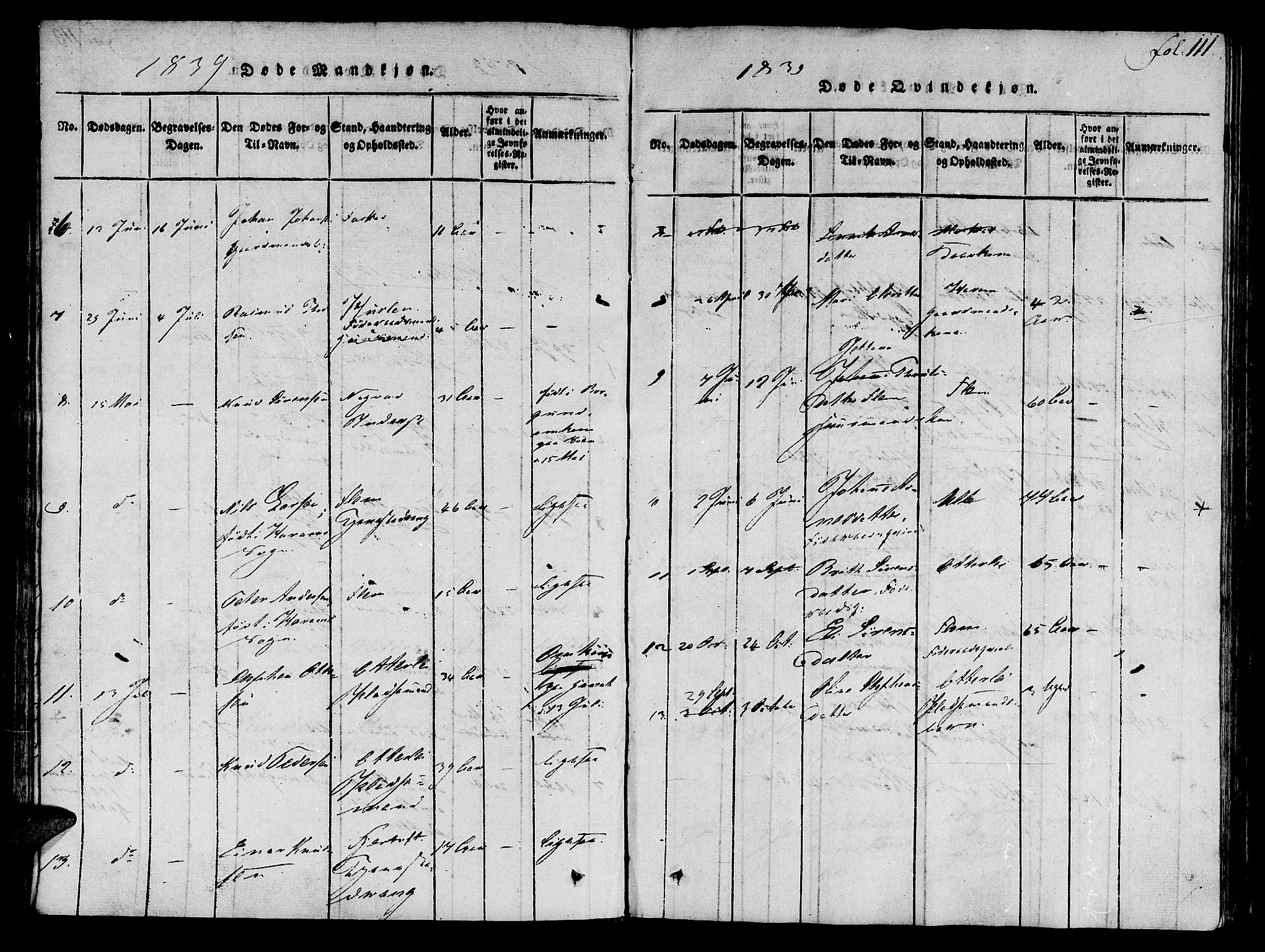 Ministerialprotokoller, klokkerbøker og fødselsregistre - Møre og Romsdal, AV/SAT-A-1454/536/L0495: Ministerialbok nr. 536A04, 1818-1847, s. 111
