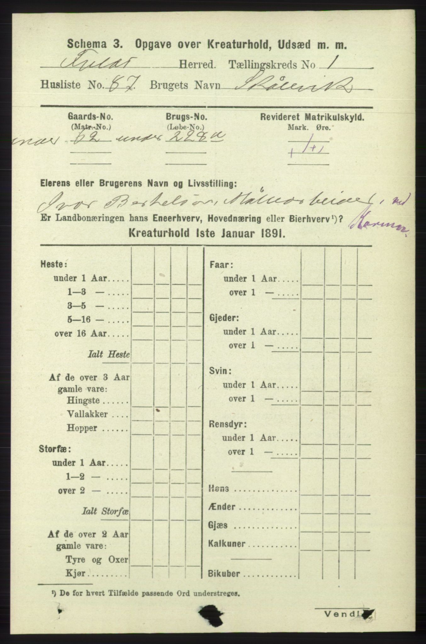 RA, Folketelling 1891 for 1246 Fjell herred, 1891, s. 4013