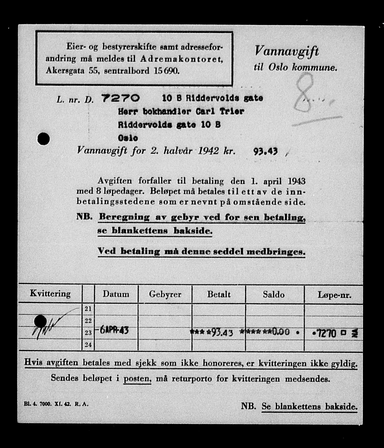 Justisdepartementet, Tilbakeføringskontoret for inndratte formuer, AV/RA-S-1564/H/Hc/Hcc/L0984: --, 1945-1947, s. 443